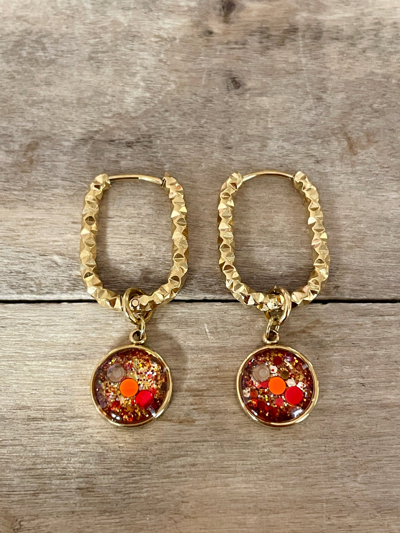 Boucles d'oreilles dorées PUMPKIN FALL SANTORINI Consciousness