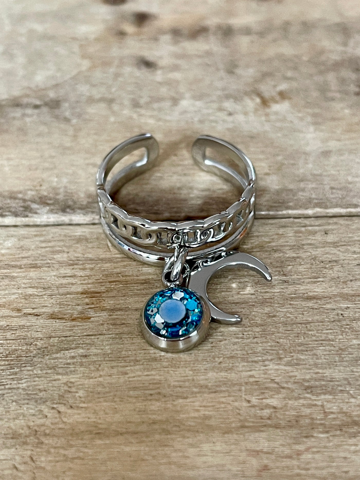 Bague argentée LOUNA Mémoires karmiques