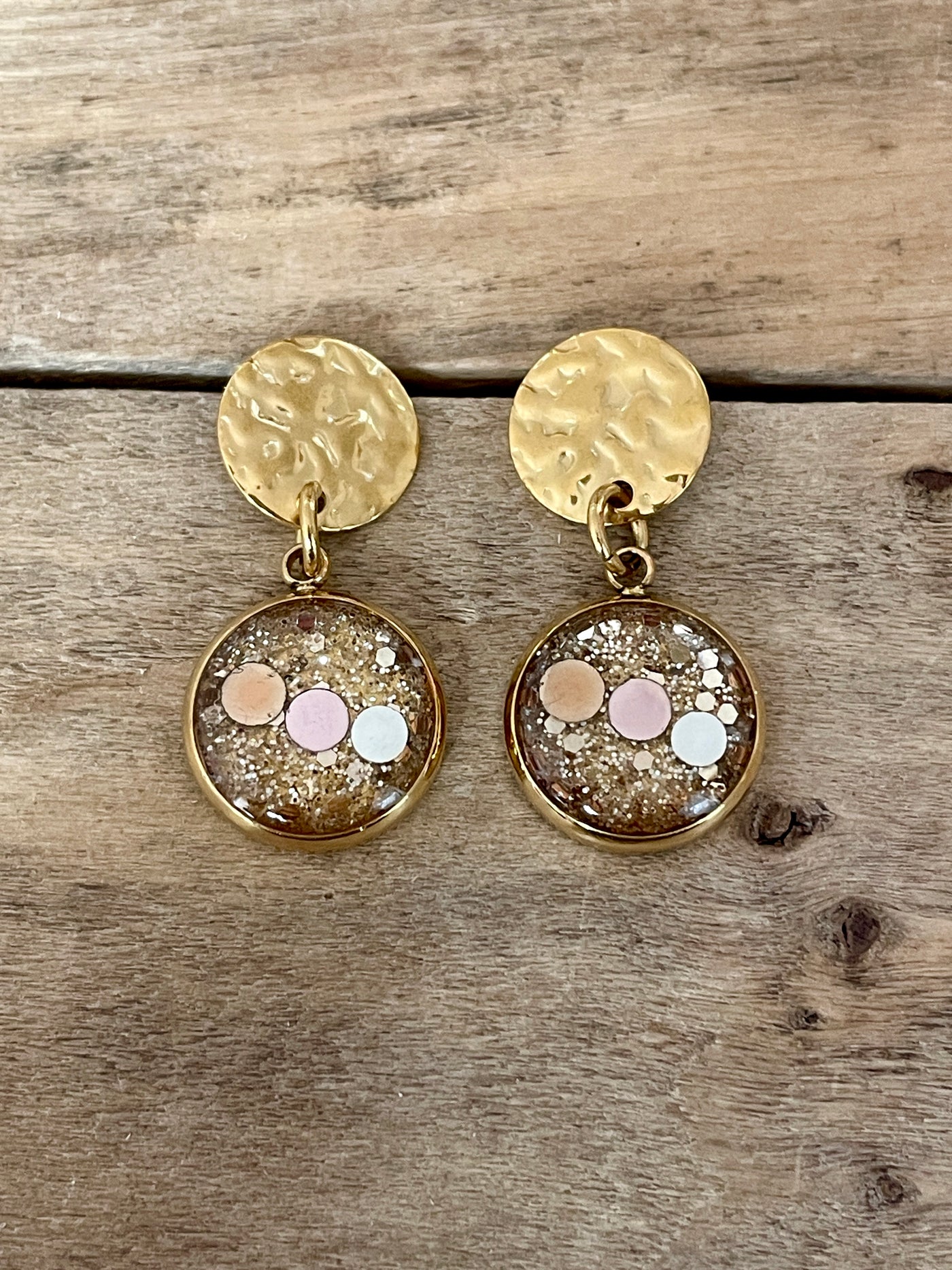 Boucles d'oreilles dorées MILAN Mémoires karmiques