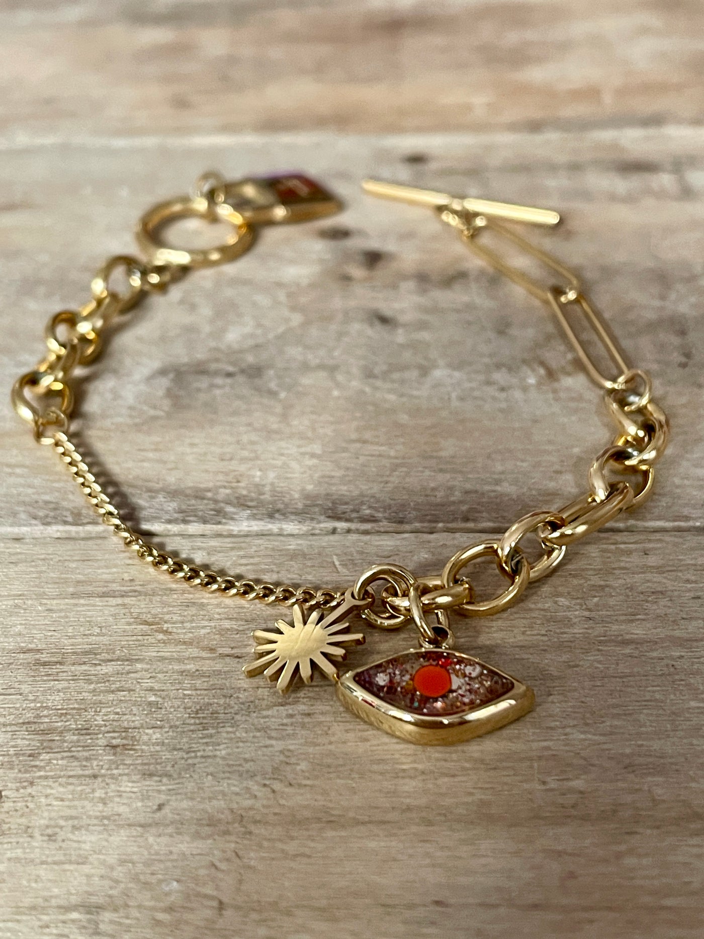 Bracelet doré UNLOCK Chakra sacré reset