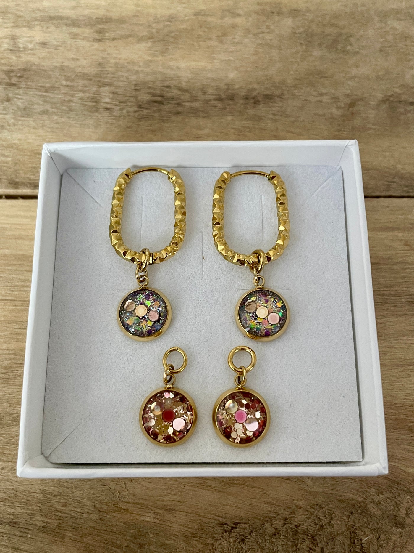 Boucles d'oreilles dorées SANTORINI Procréation