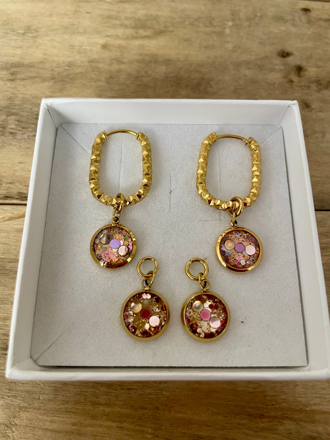 Boucles d'oreilles dorées SANTORINI Jalousie