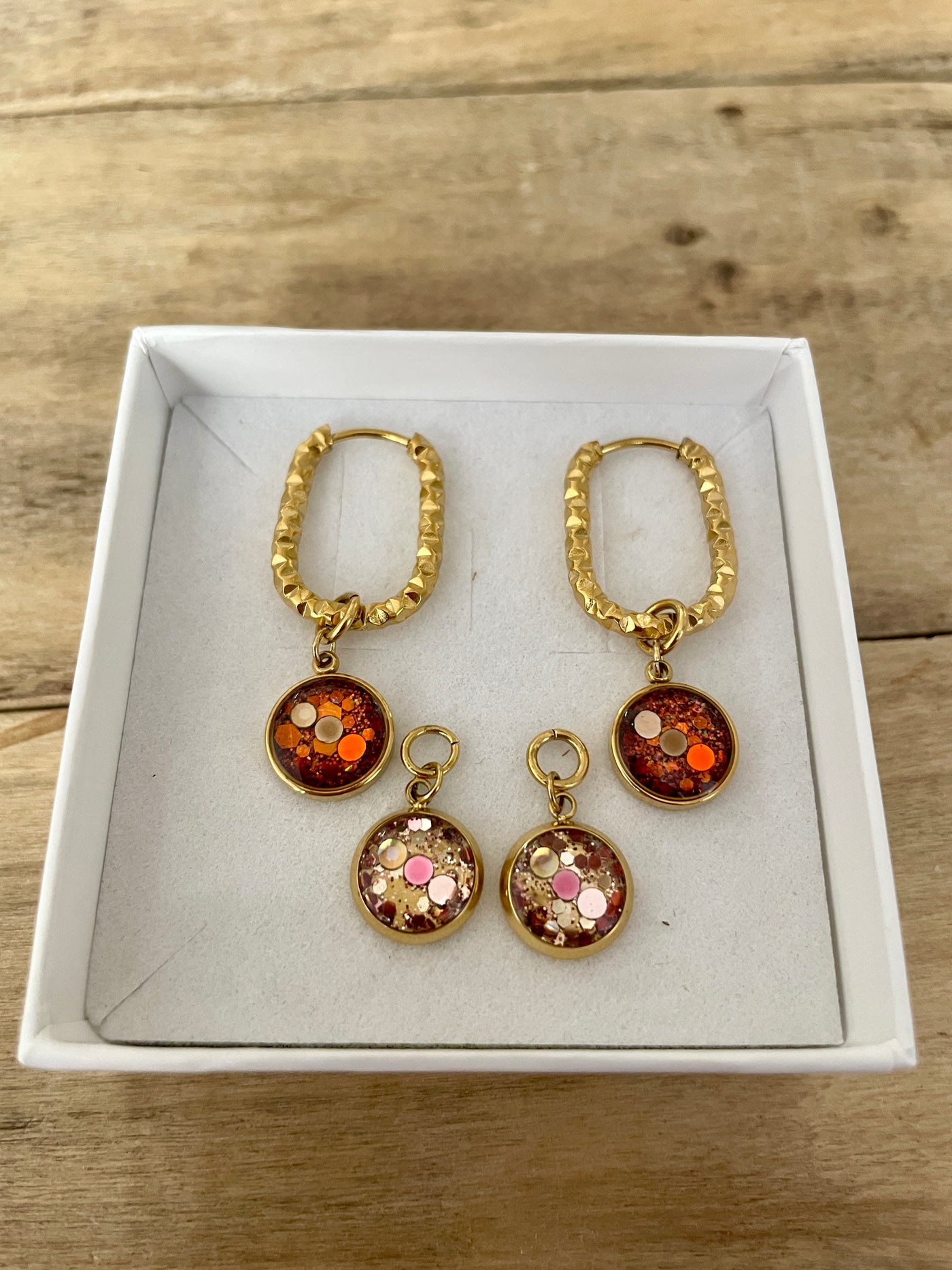 Boucles d'oreilles dorées PUMPKIN FALL SANTORINI Abondance