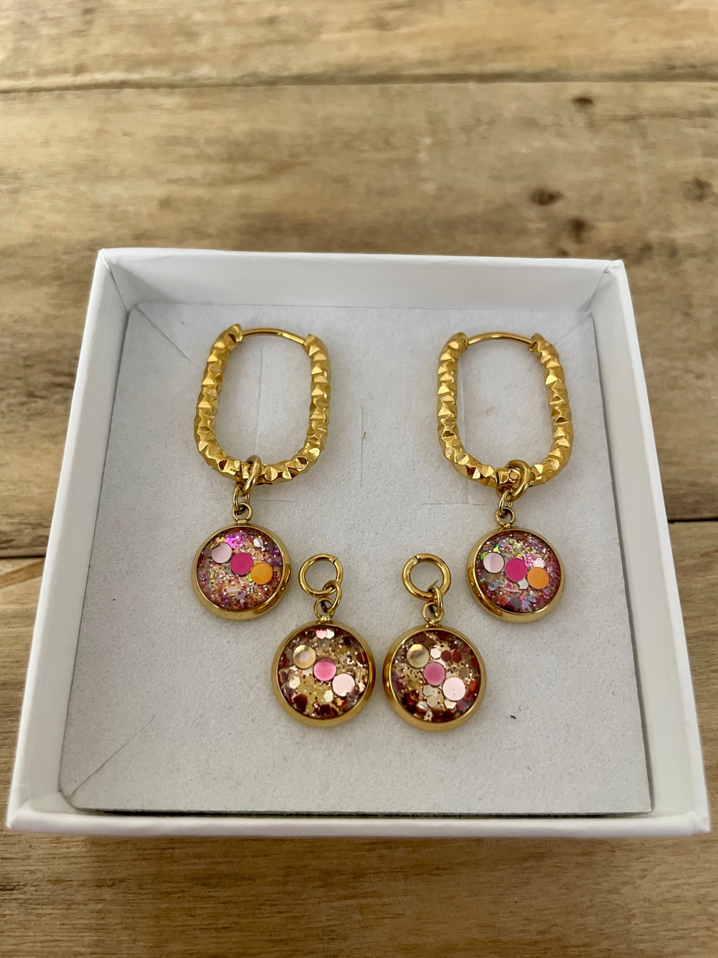 Boucles d'oreilles dorées SANTORINI Amour de soi