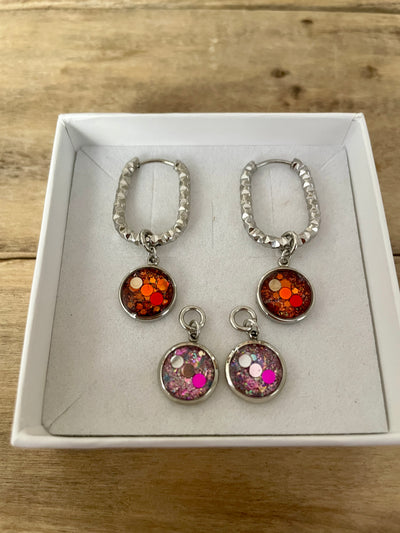 Boucles d'oreilles argentées PUMPKIN FALL SANTORINI Deuil