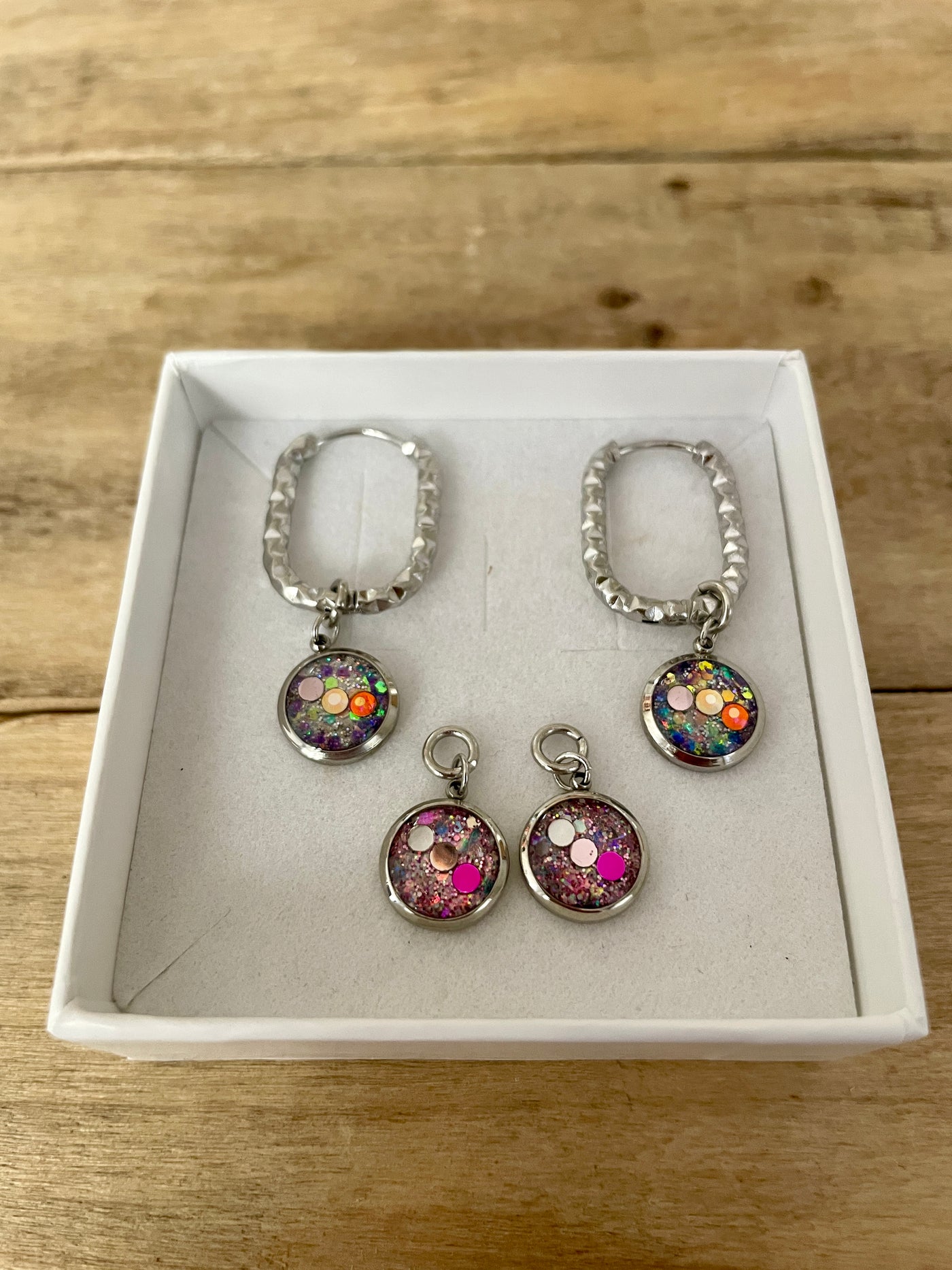 Boucles d'oreilles argentées SANTORINI Détachement amoureux