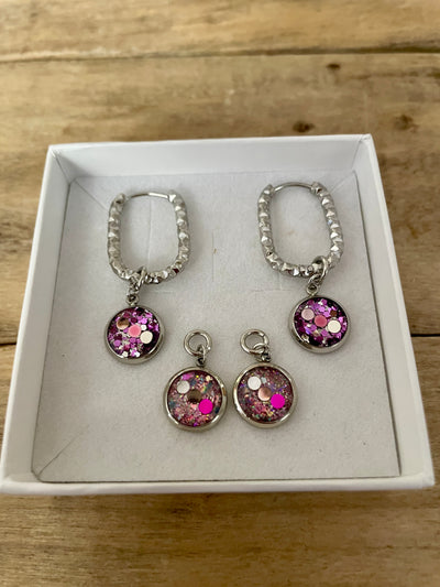 Boucles d'oreilles argentées SANTORINI Réharmonisation des 7 chakras