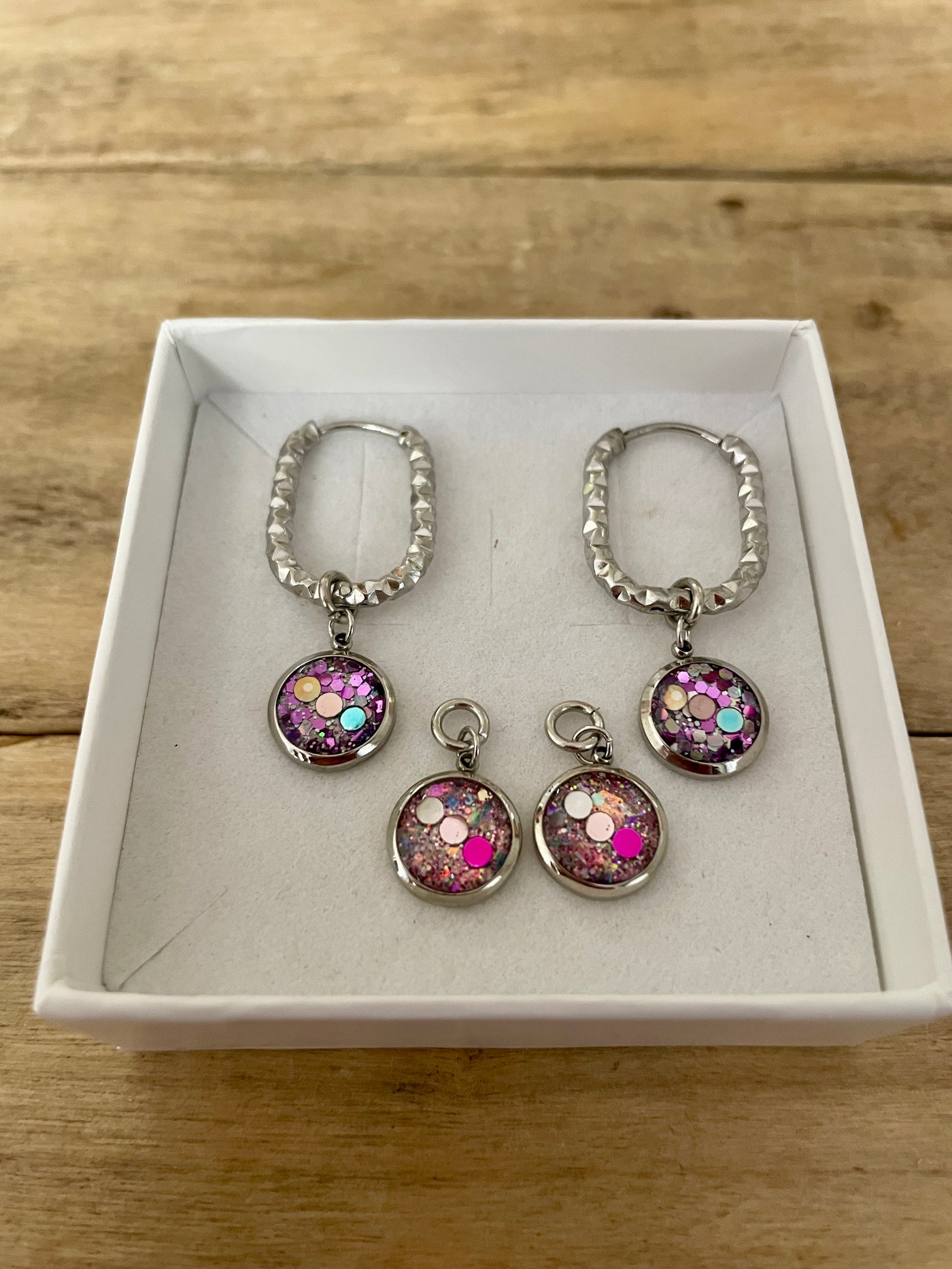 Boucles d'oreilles argentées SANTORINI Jalousie