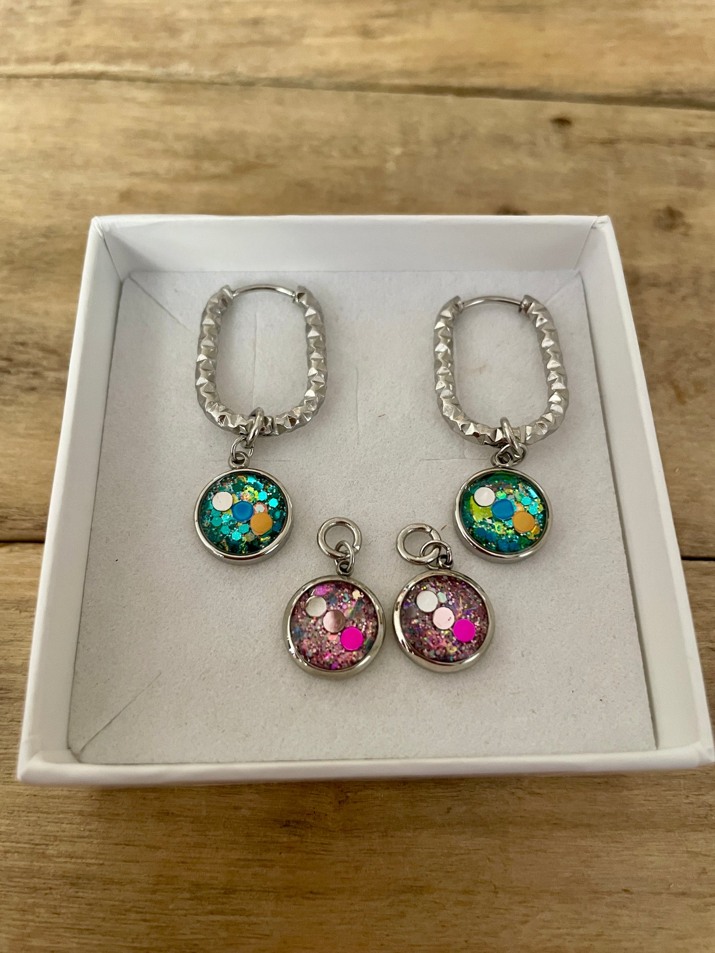 Boucles d'oreilles argentées SANTORINI Kilos émotionnels