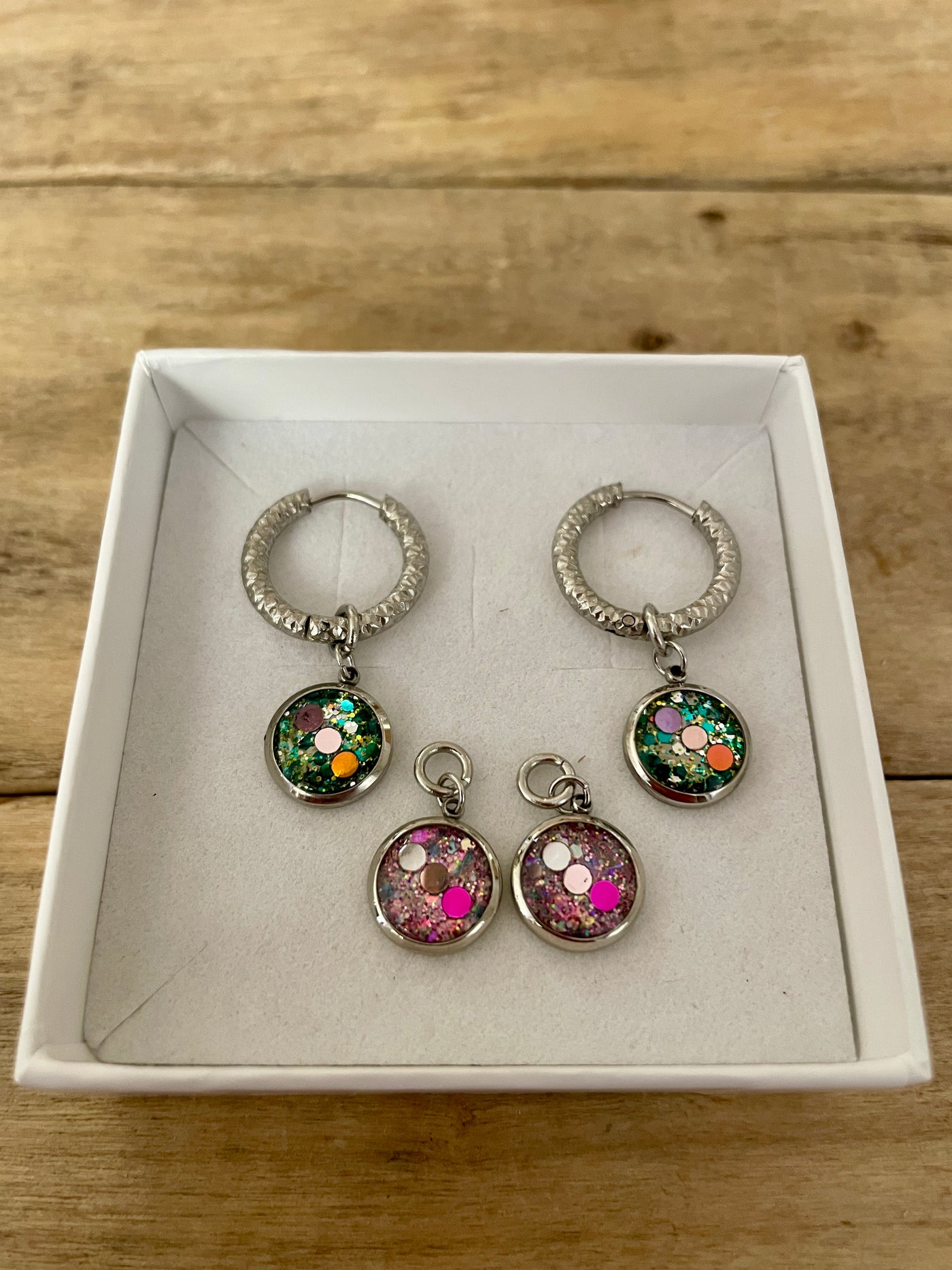 Boucles d'oreilles argentées SANTORINI Souffrance amoureuse