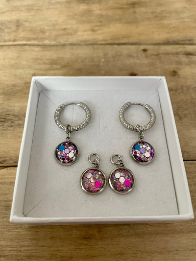 Boucles d'oreilles argentées SANTORINI Chakra sacré