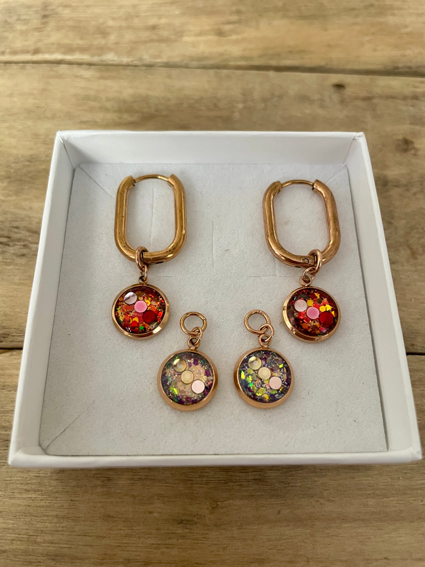 Boucles d'oreilles or rose SANTORINI Sécurité relationnelle