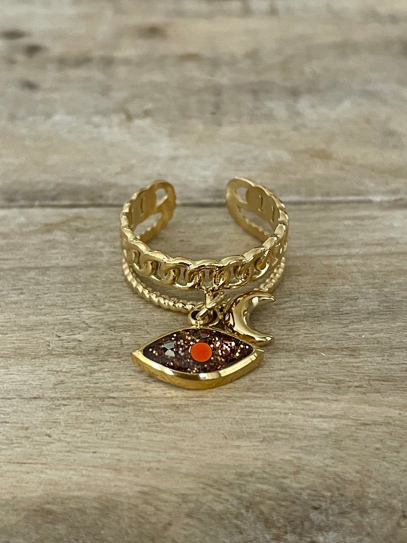 Bague dorée LOUNA PUMPKIN FALL Angoisses et peurs