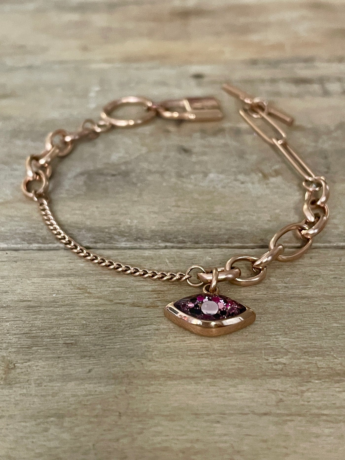 Bracelet or rose UNLOCK Lâcher prise