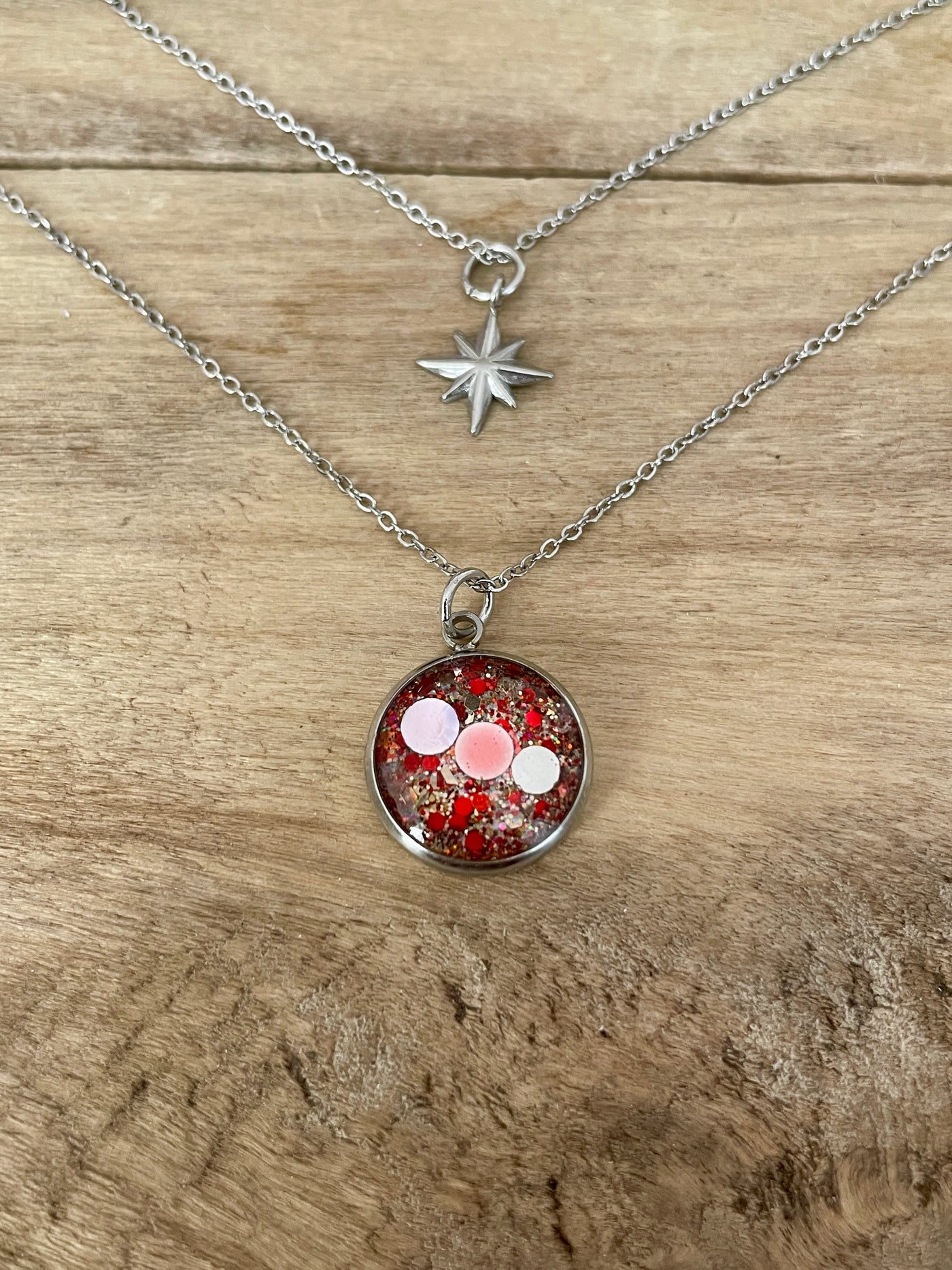 Collier double argenté STELLA Post-partum