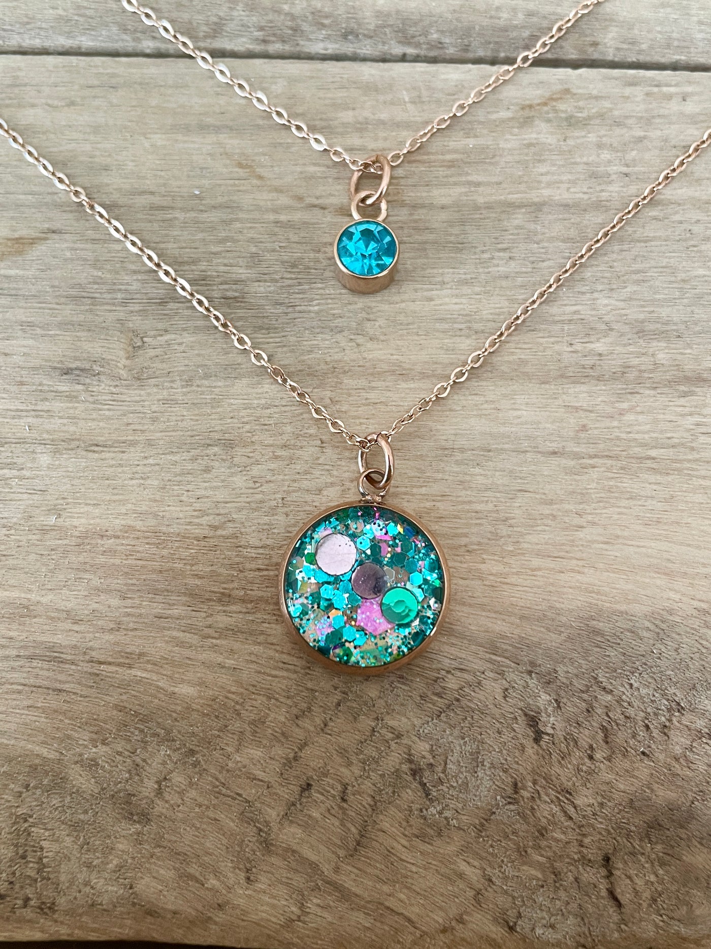 Collier double or rose CHIARA Abondance