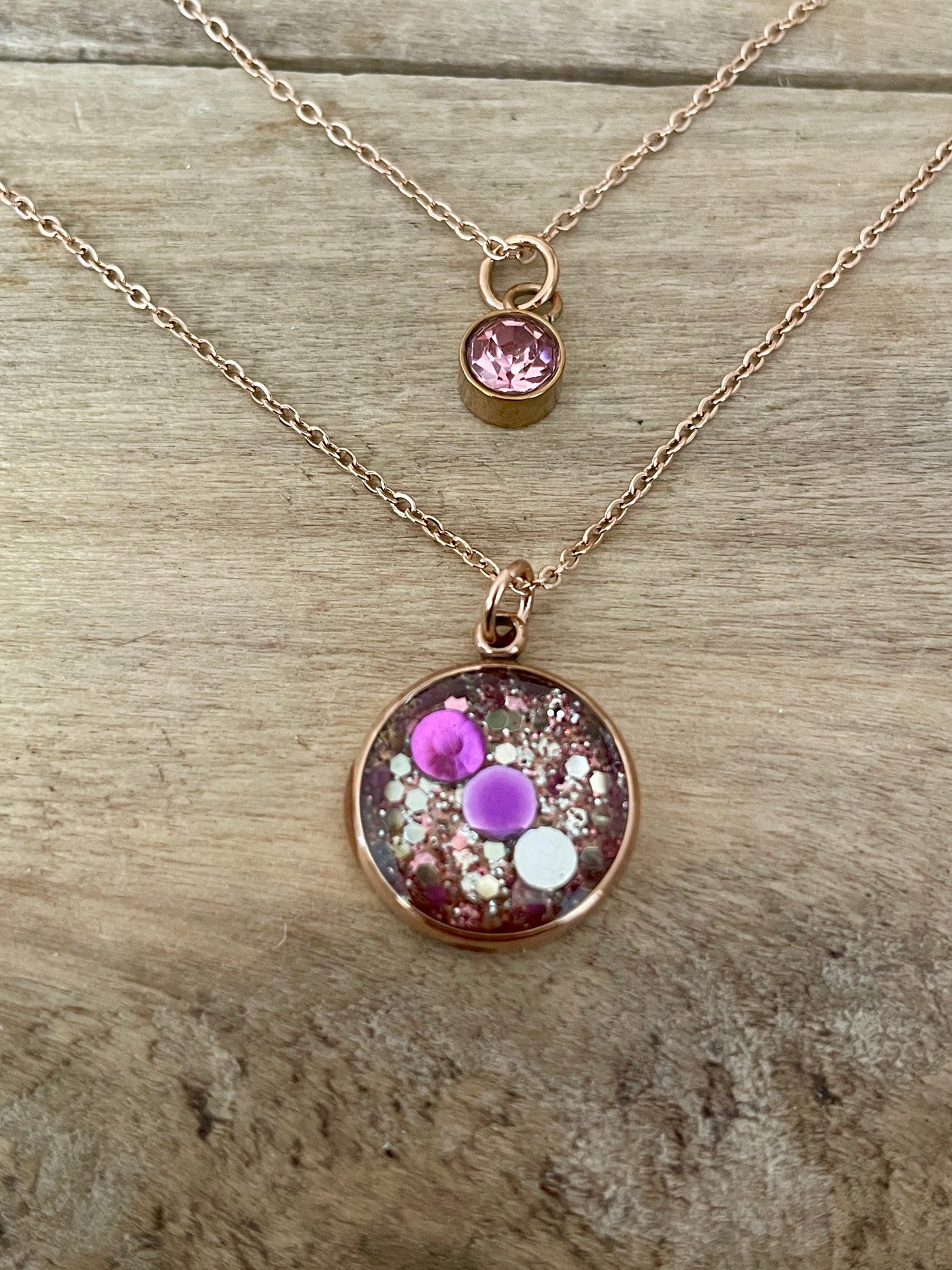 Collier double or rose CHIARA Crise émotionnelle