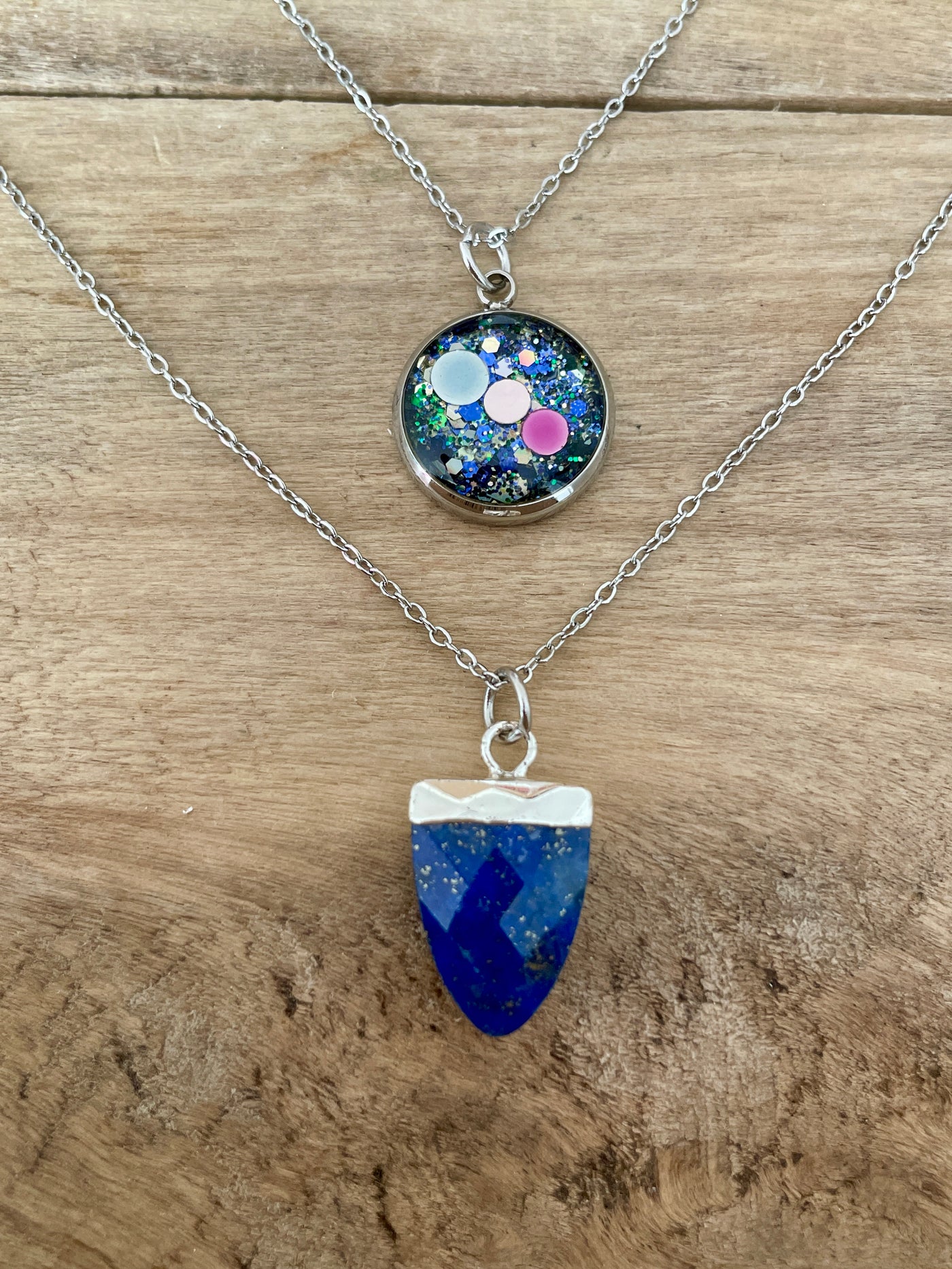 EASYCLIP argenté LAPIS LAZULI Cut & Leave