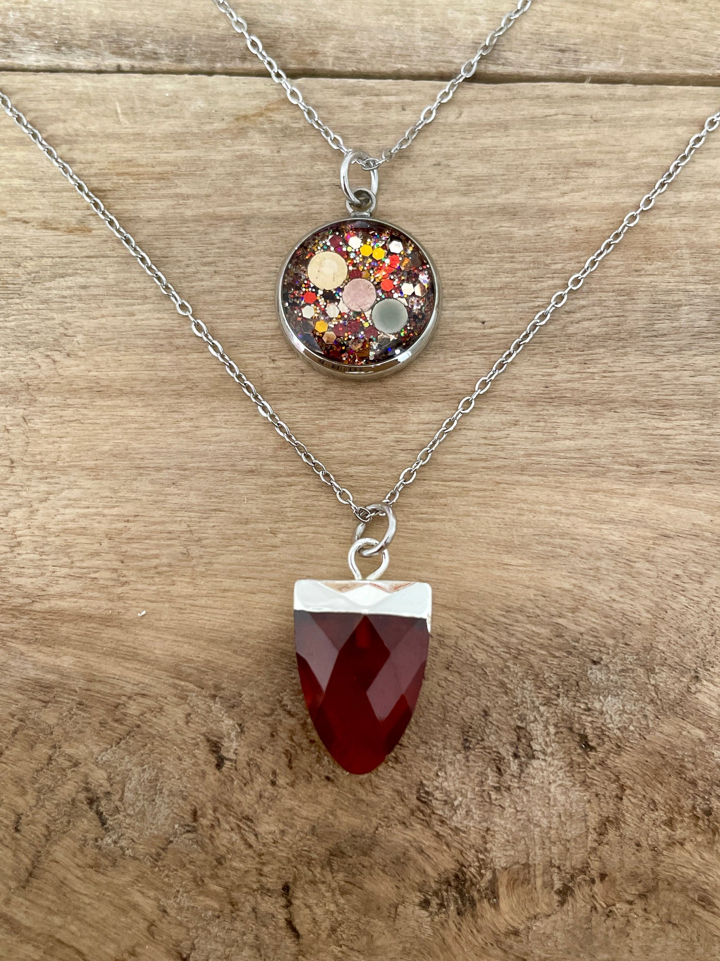 EASYCLIP argenté GRENAT Canalisation & Intuition