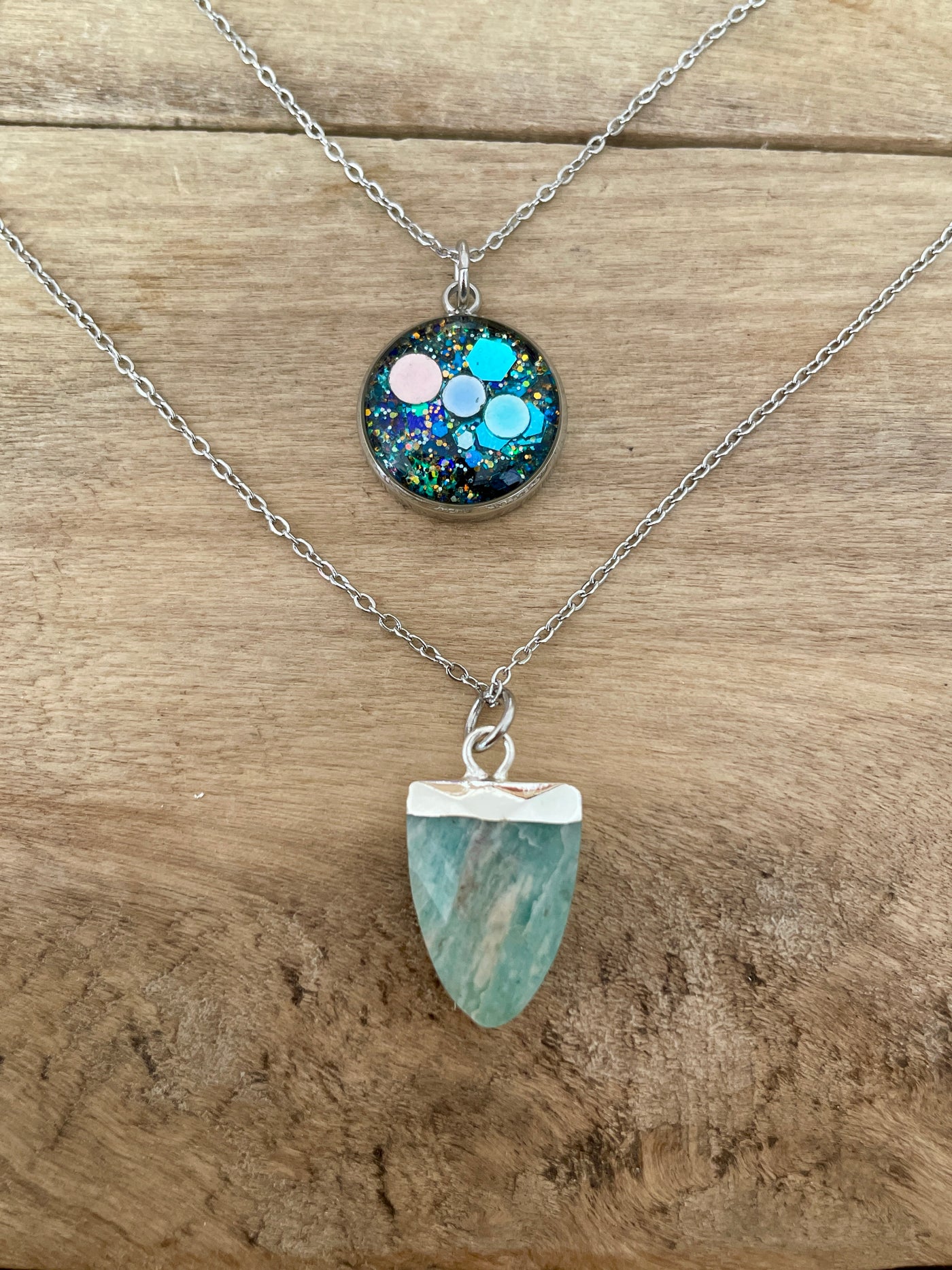 EASYCLIP argenté AMAZONITE Apaisement des émotions