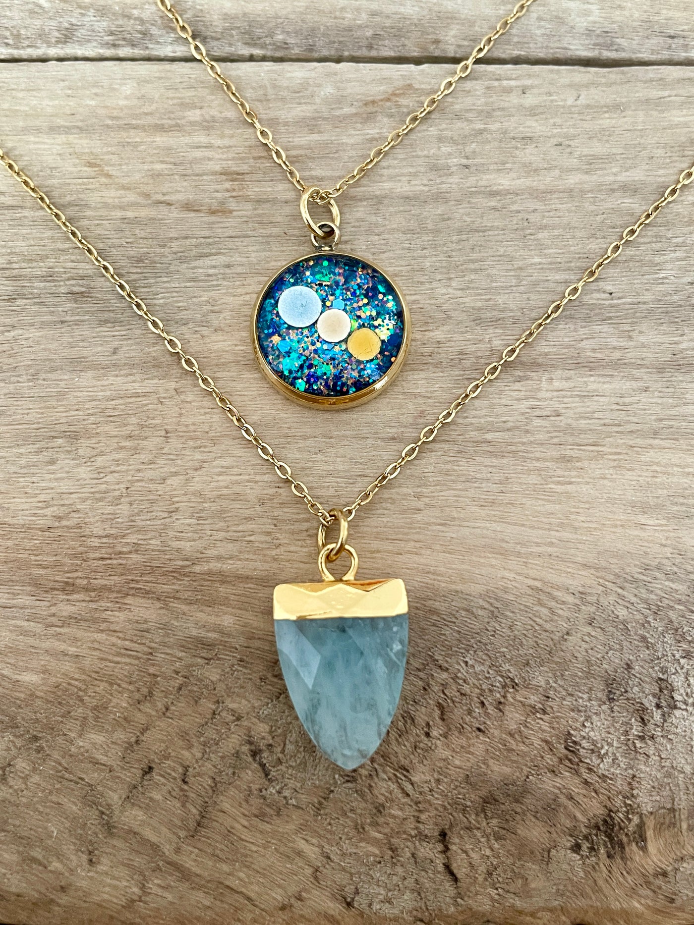 EASYCLIP doré AIGUE MARINE Hoponopono