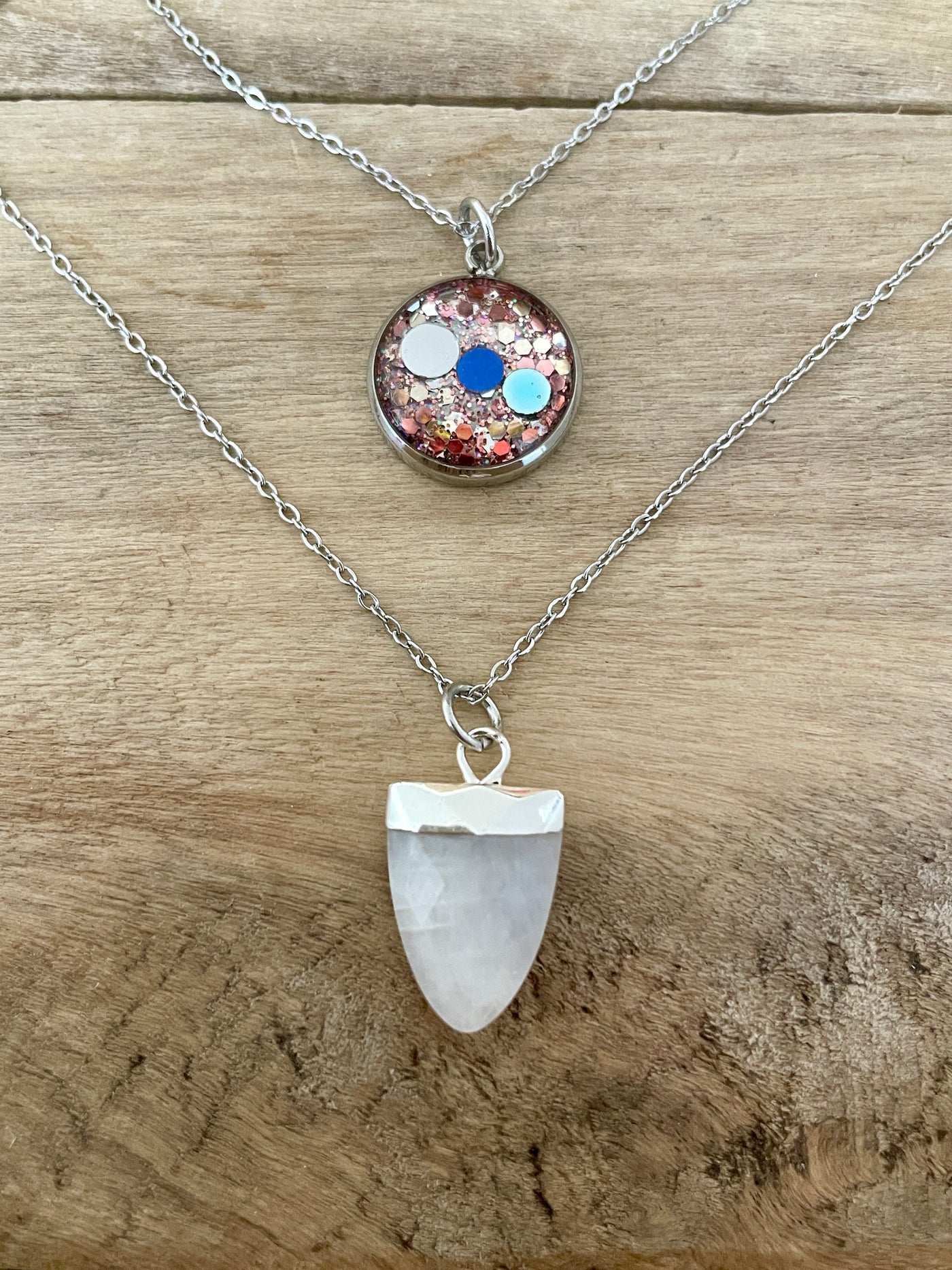 EASYCLIP Argenté PIERRE DE LUNE Souffrance amoureuse