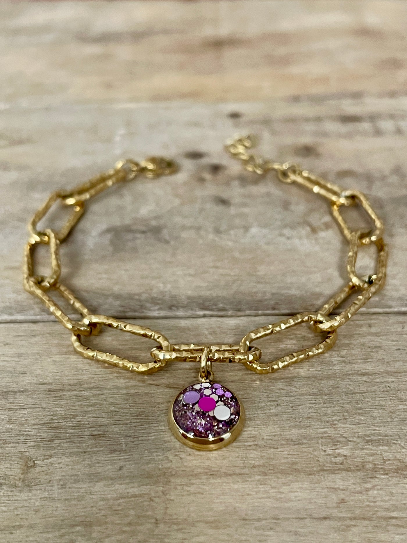 Bracelet doré GRÂCE La flamme d'ankaa