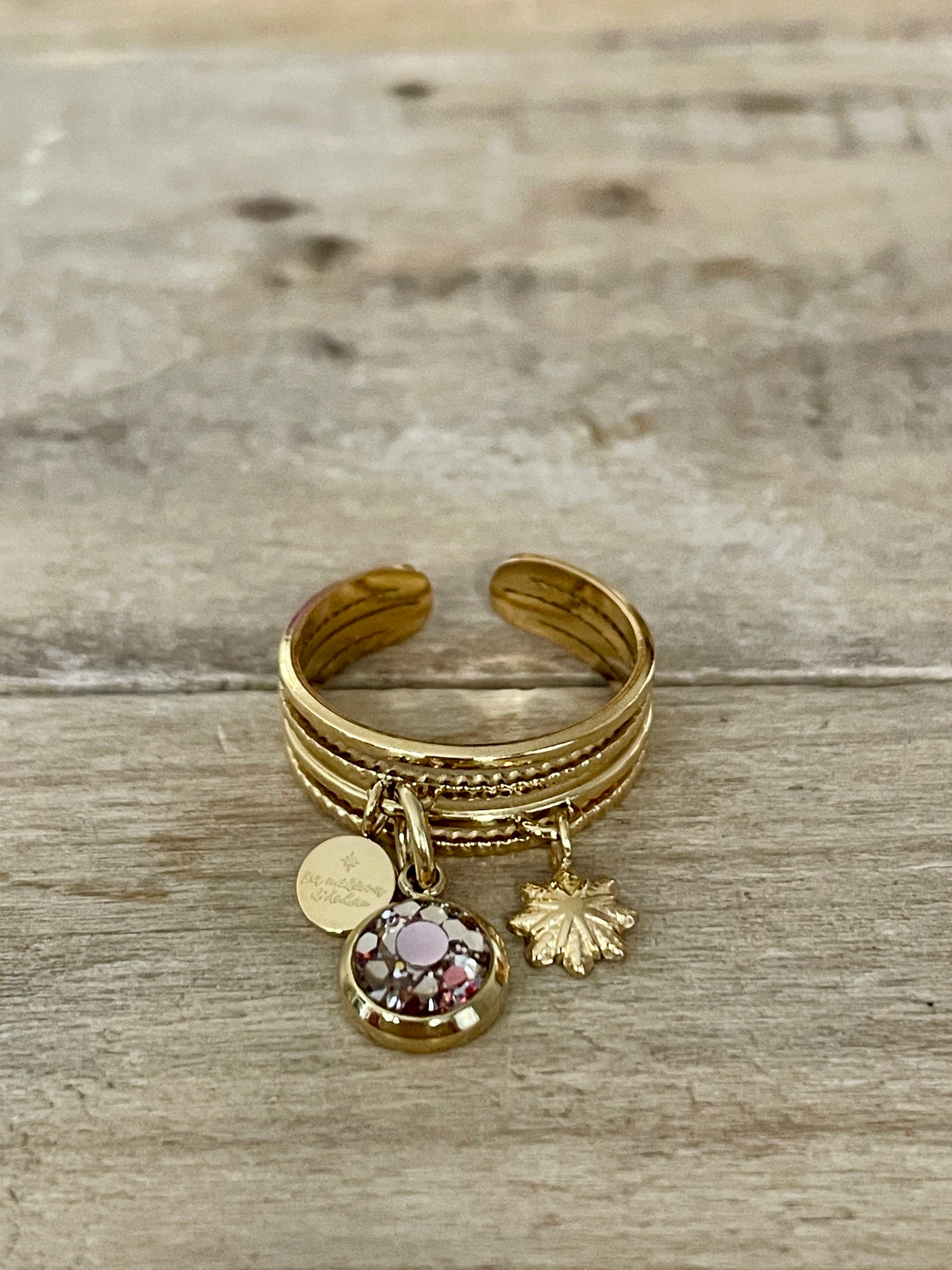 Bague doré STELLA Canalisation & Intuitions