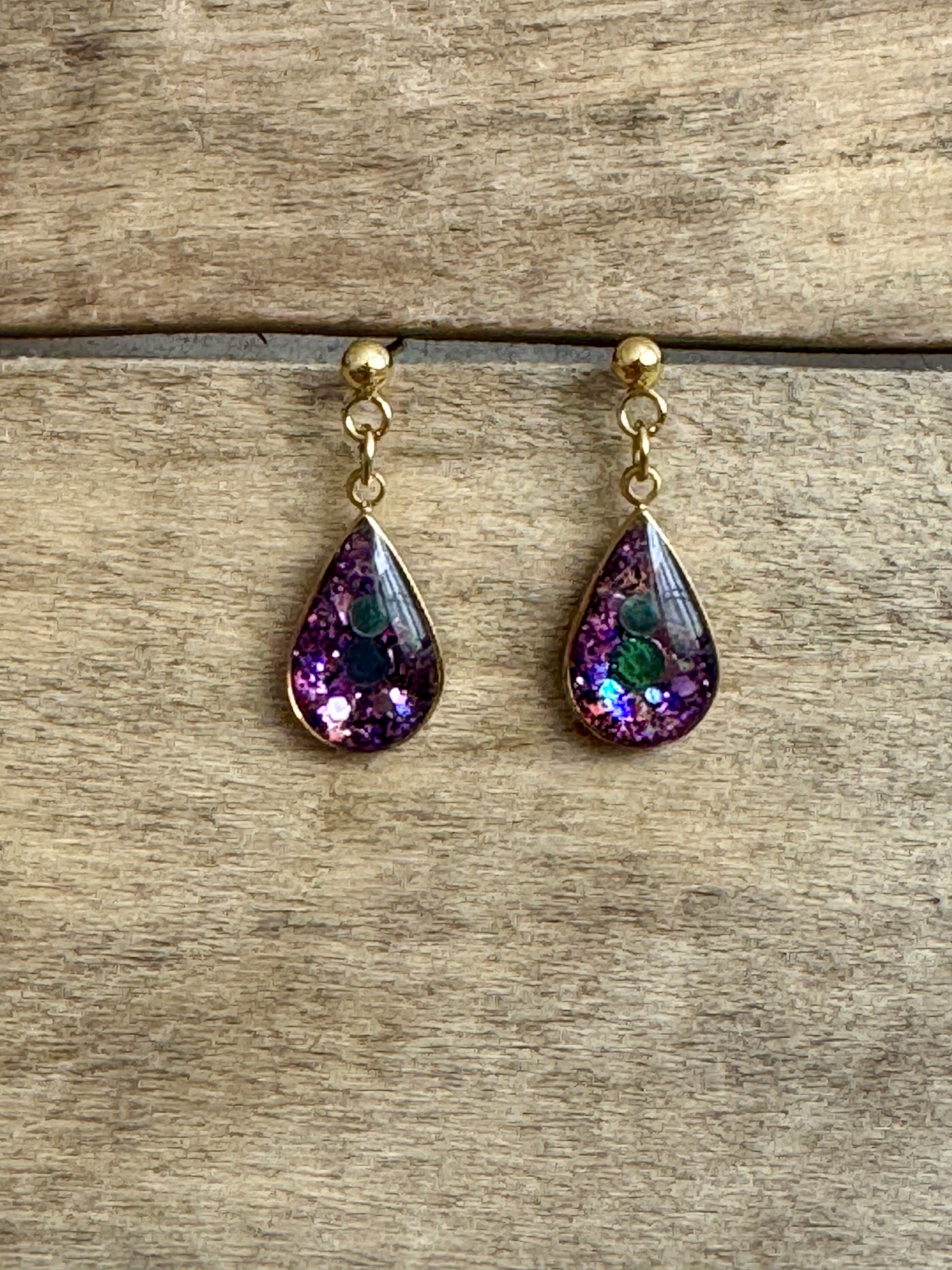 Boucles d'oreilles dorées GOUTTE Kilos émotionnels
