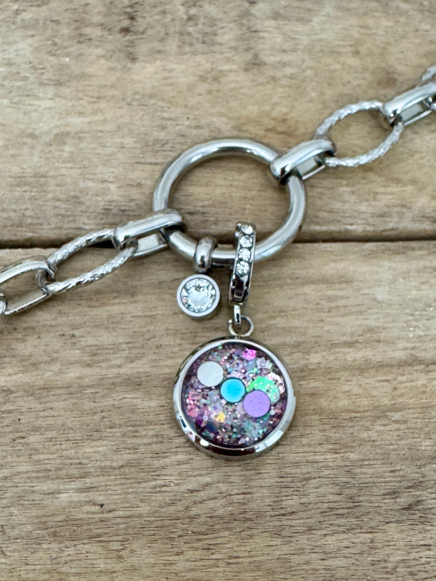 Charm Cristal argenté Choc émotionnel (vendu sans bracelet)