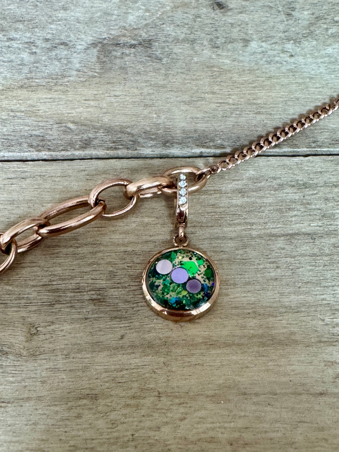 Charm Cristal or rose Canalisation & Intuition (vendu sans bracelet)