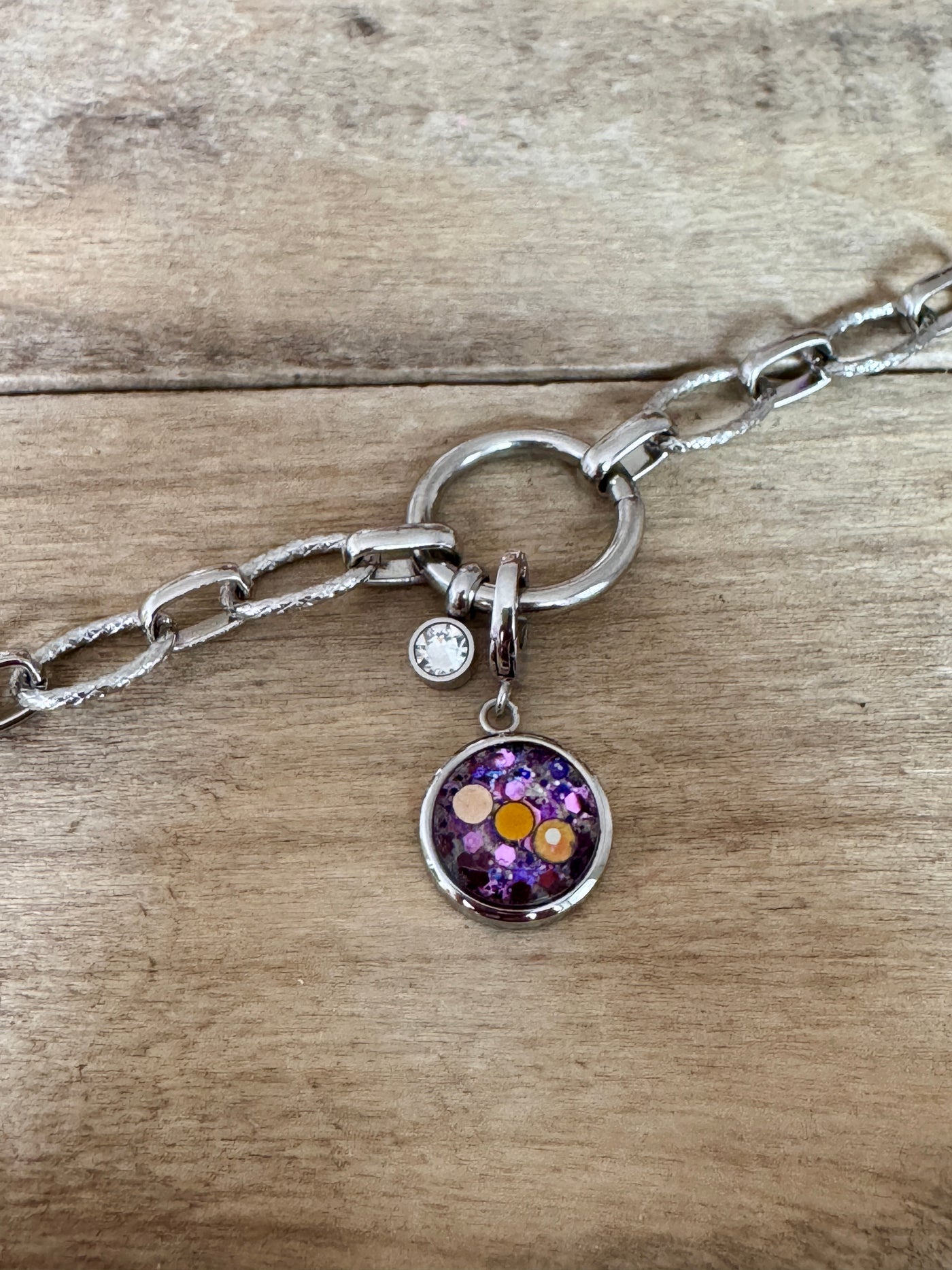 Charm argenté Vies antérieures (vendu sans bracelet)