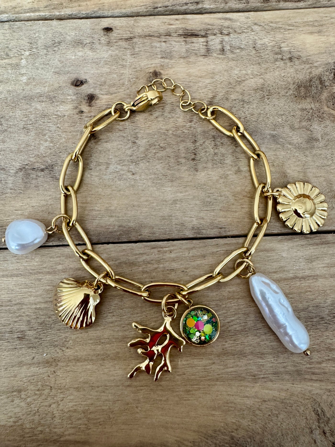 Bracelet doré néon HAWAï Choc émotionnel