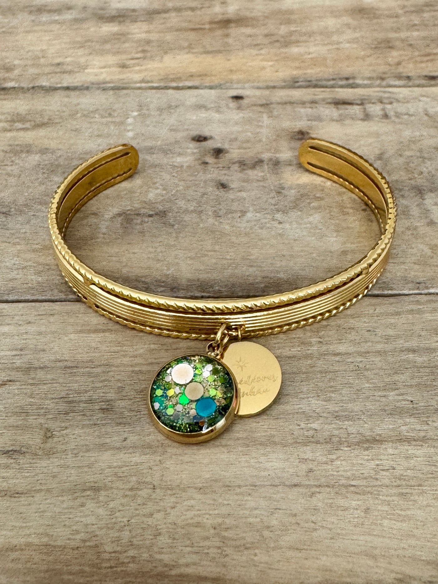 Bracelet doré ALMA Spirale négative
