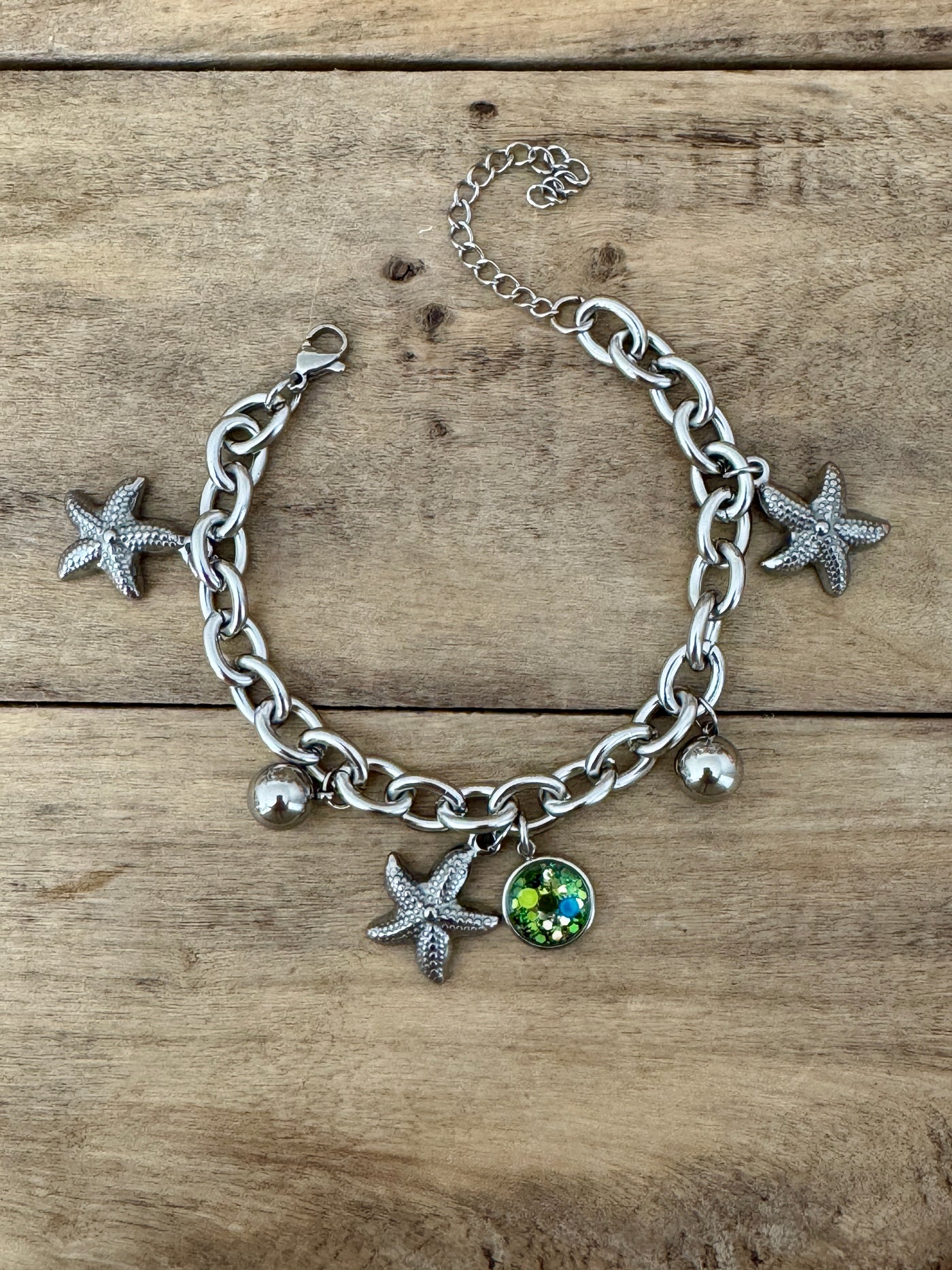 Bracelet argenté néon HAWAï Lâcher prise