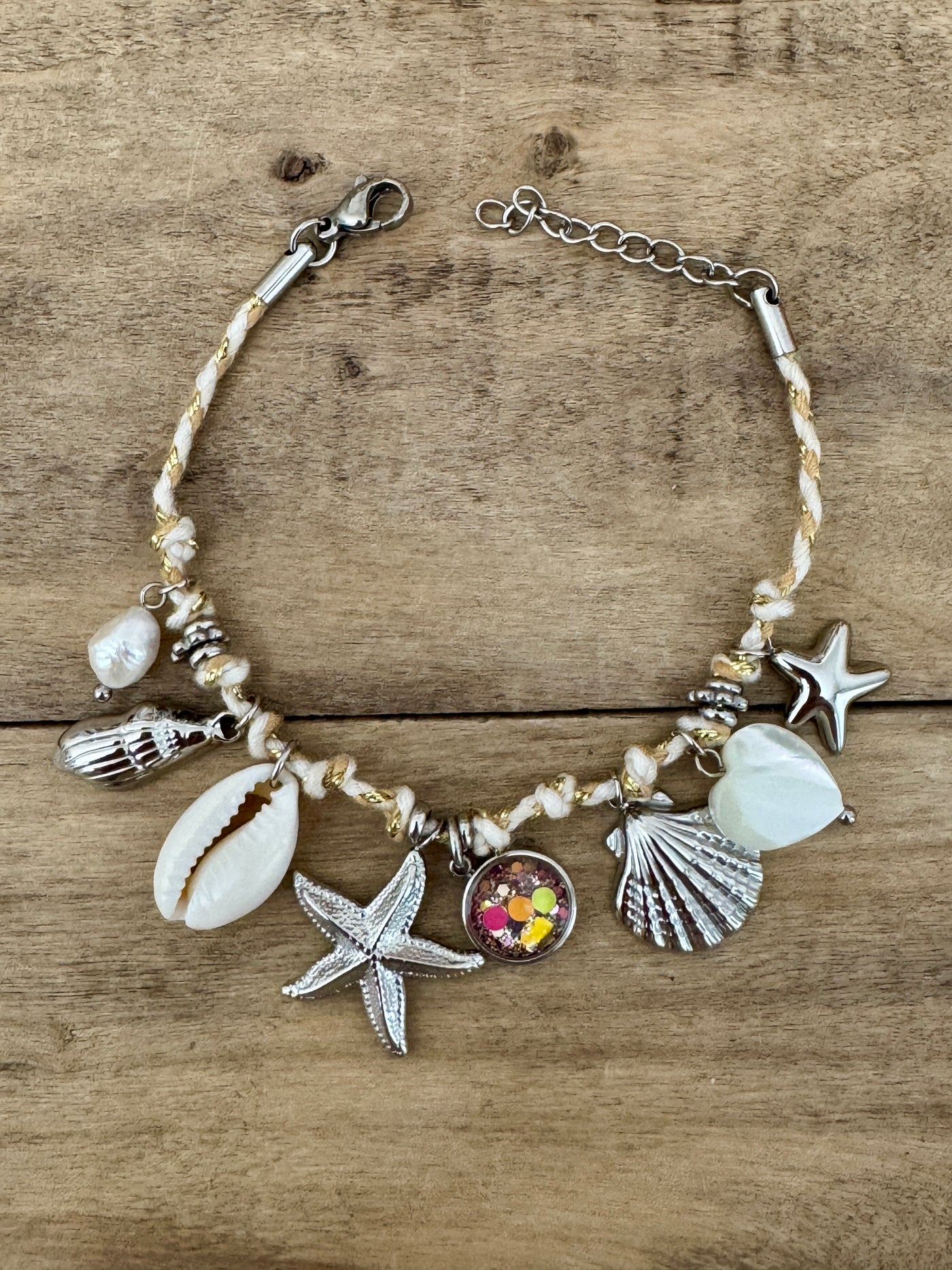 Bracelet argenté néon HAWAï Abondance