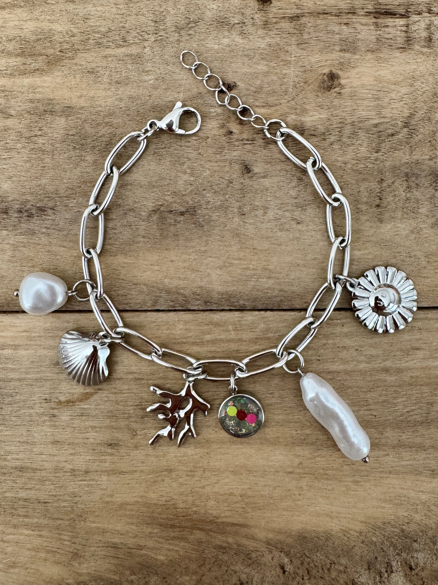 Bracelet argenté néon HAWAï Enfant intérieur
