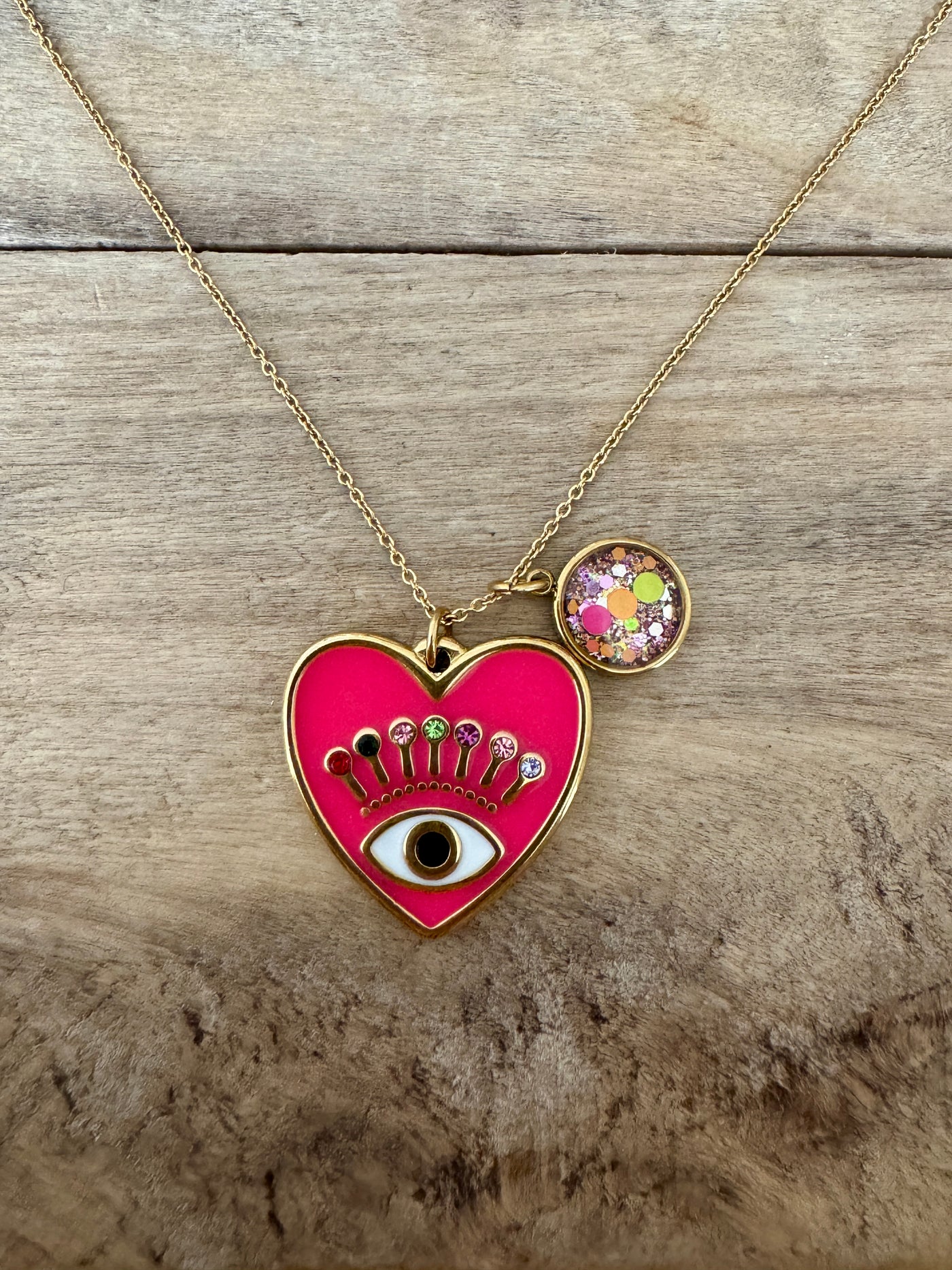 Collier simple doré néon AMALFI Souffrance amoureuse