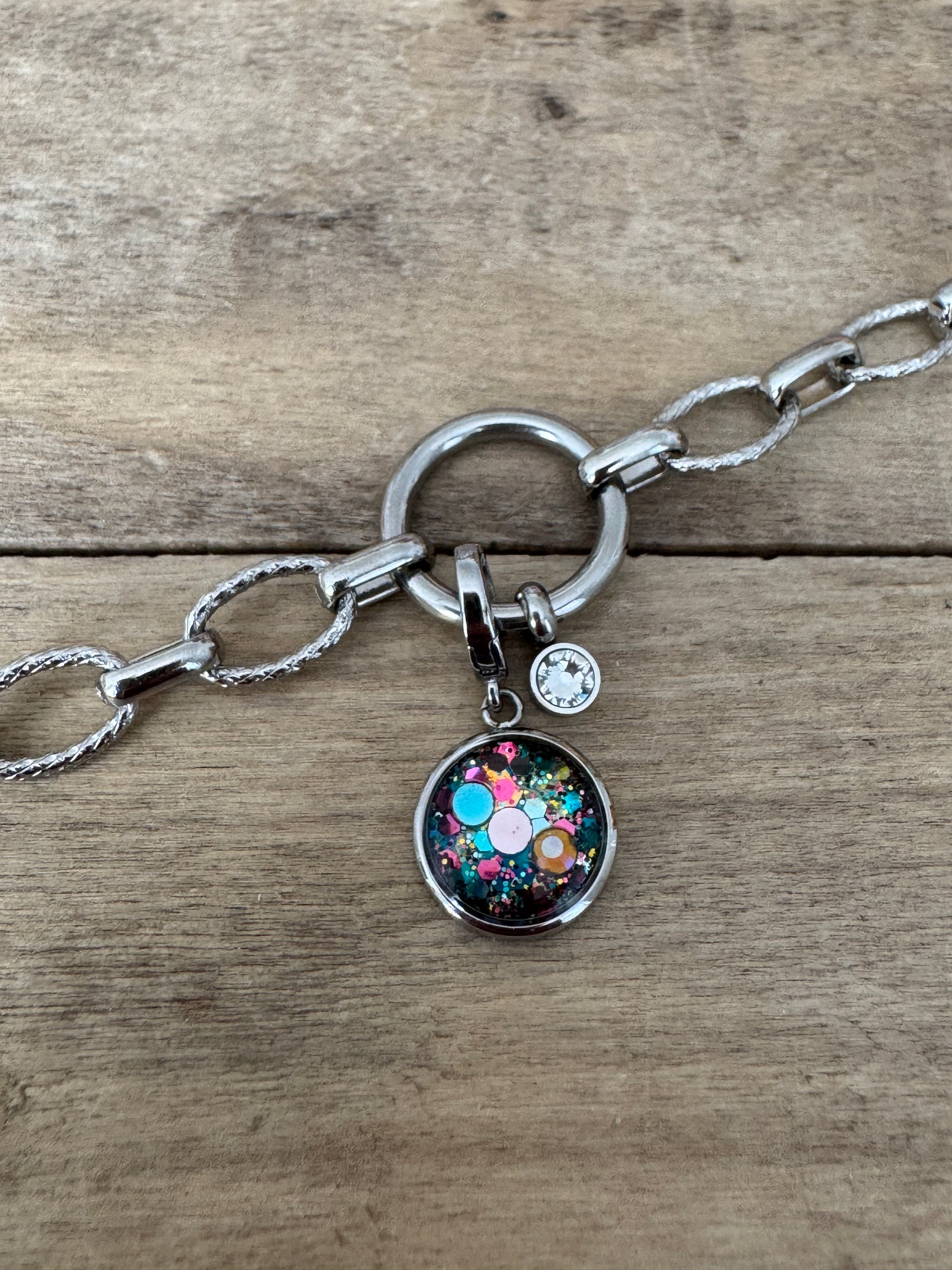Charm argenté Lignée familiale (vendu sans bracelet)