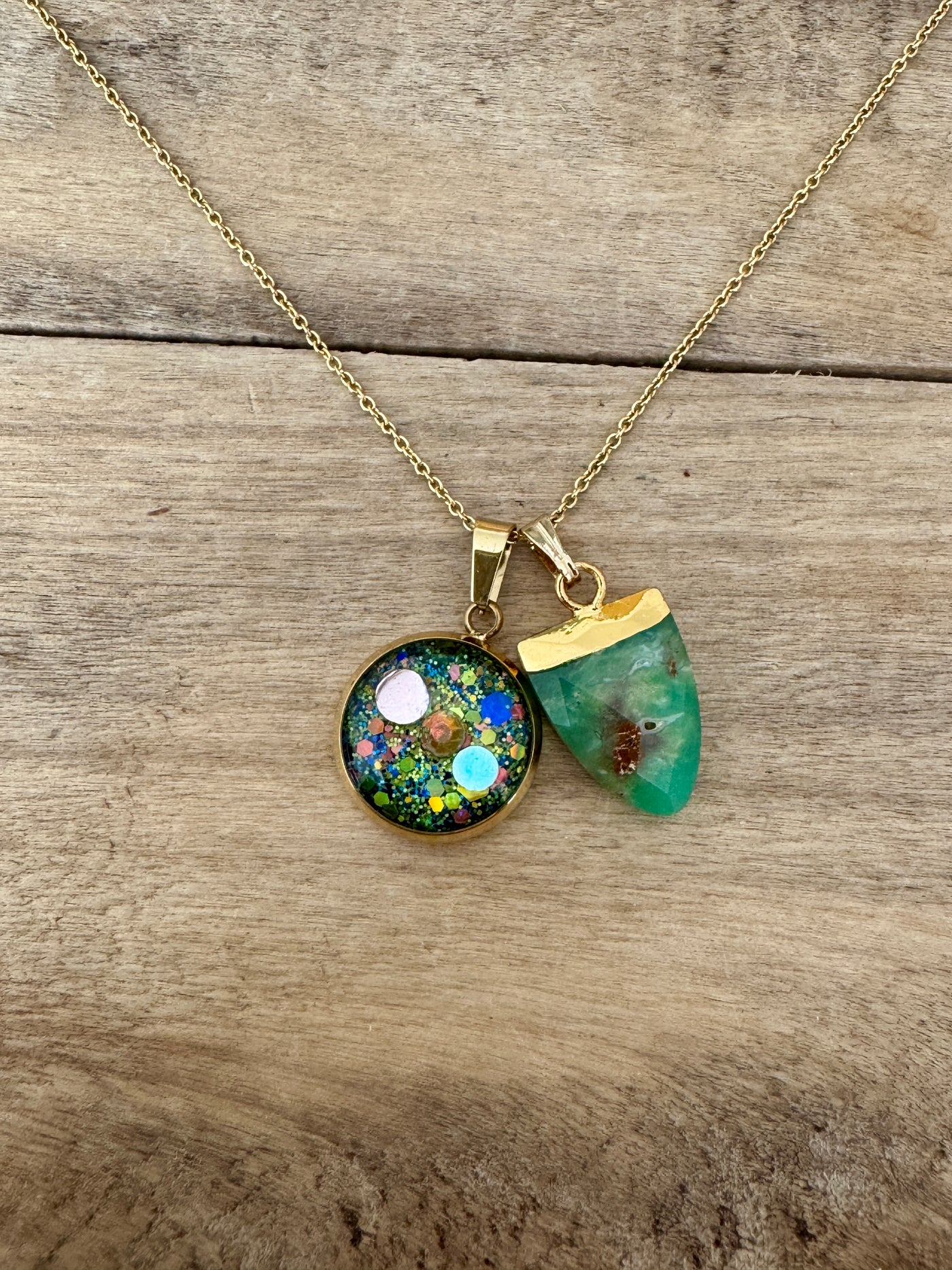 Collier simple doré CHRYSOPRASE Evolve