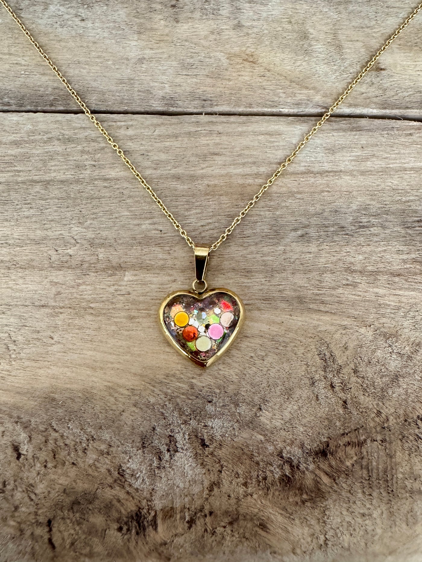 Collier doré enfant COEUR Hypersensibilité