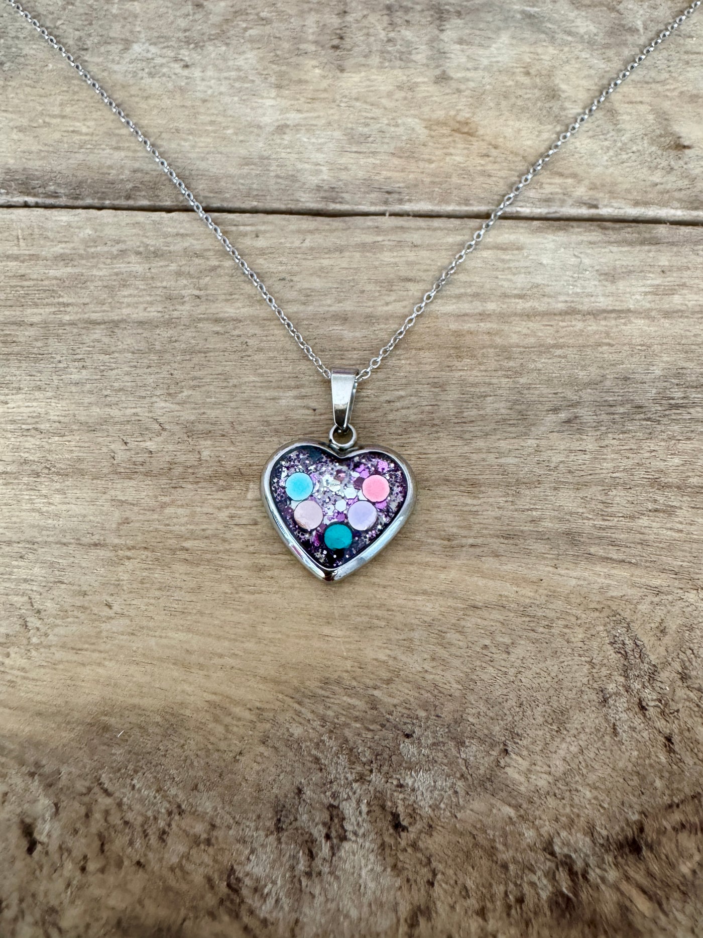 Collier argenté enfant Coeur Apaisement des émotions