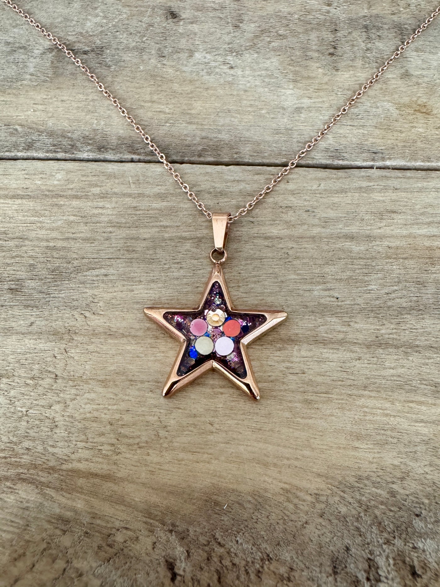 Collier or rose enfant Etoile Choc émotionnel