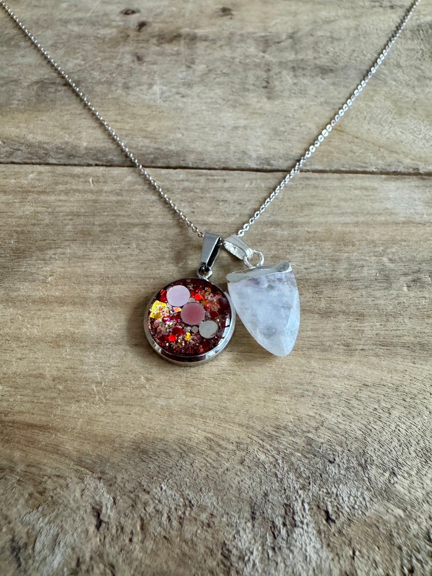 Collier simple argenté PIERRE DE LUNE Post-partum