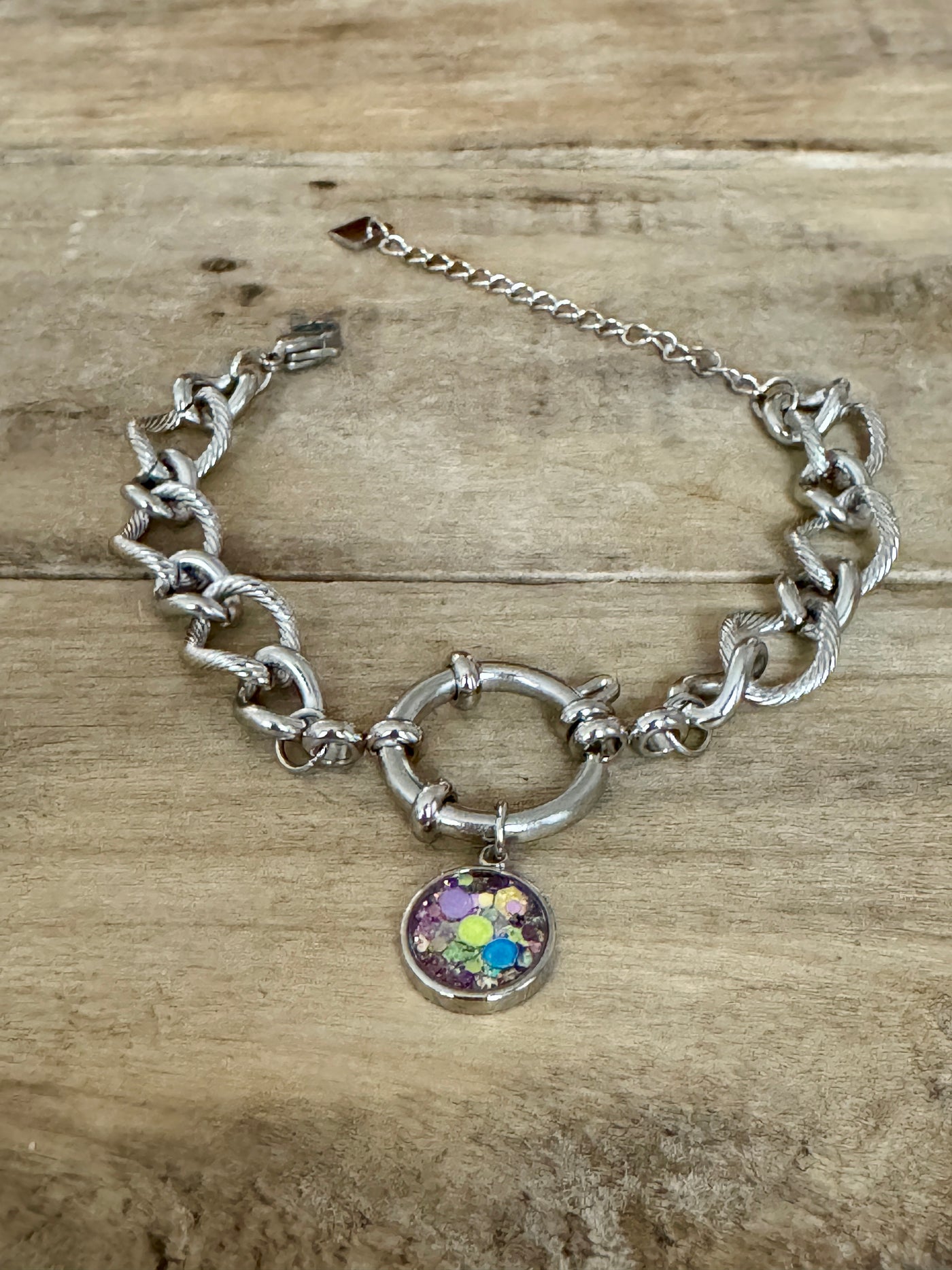 Bracelet argenté CALYPSO Relation à la mère