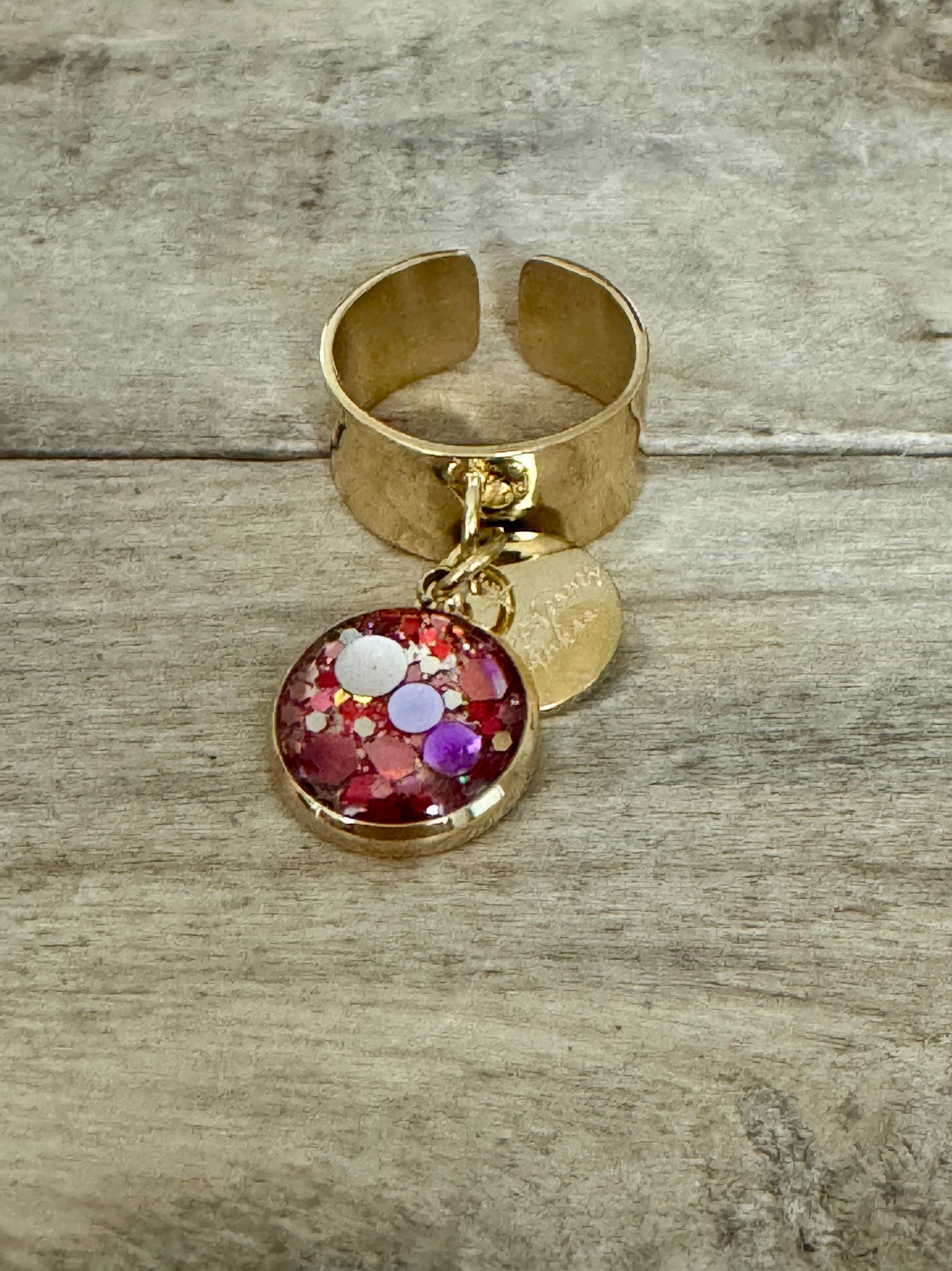 Bague dorée GEORGIA Relation au père