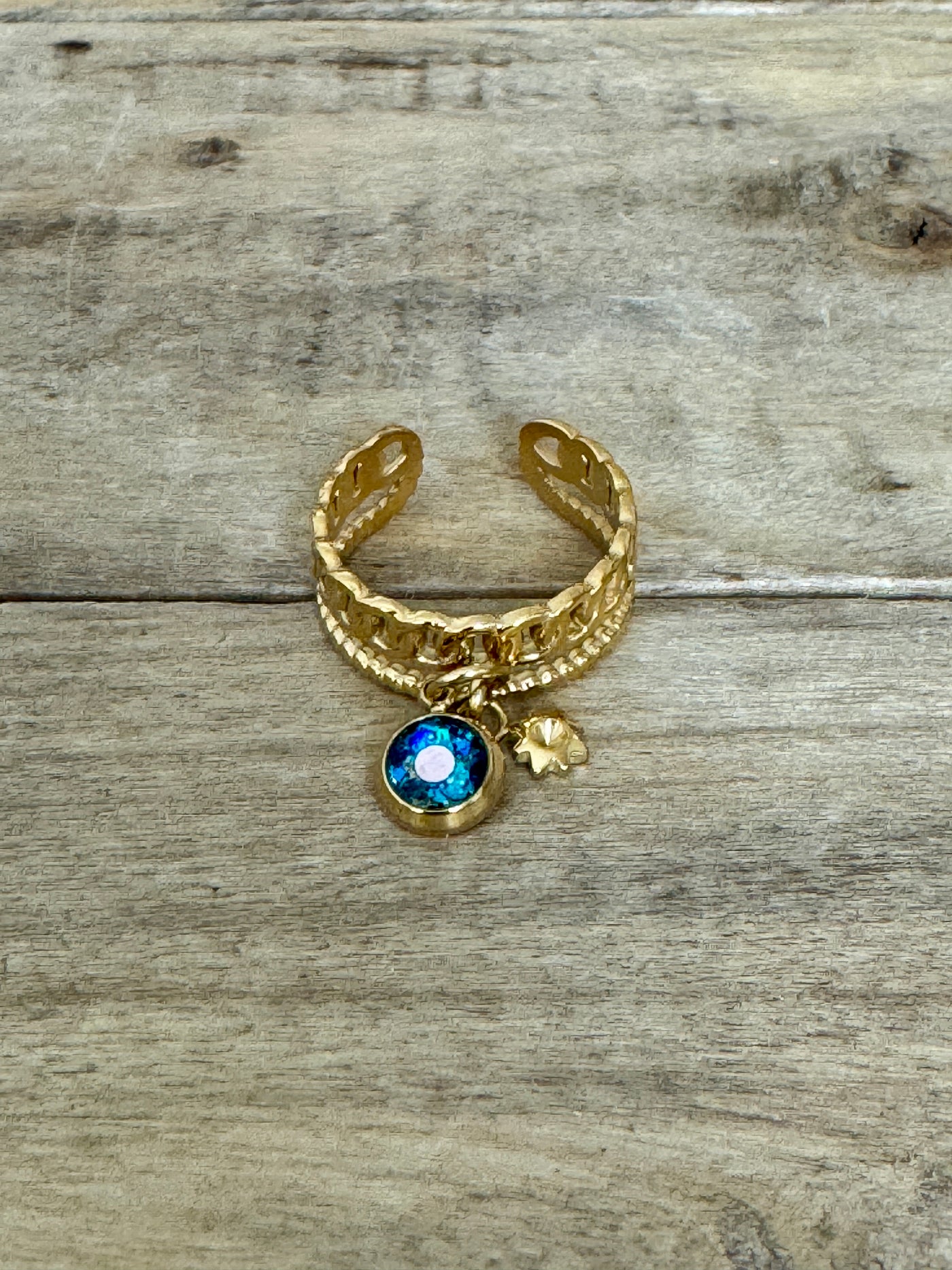 Bague dorée LOUNA Nuit noire de l'âme