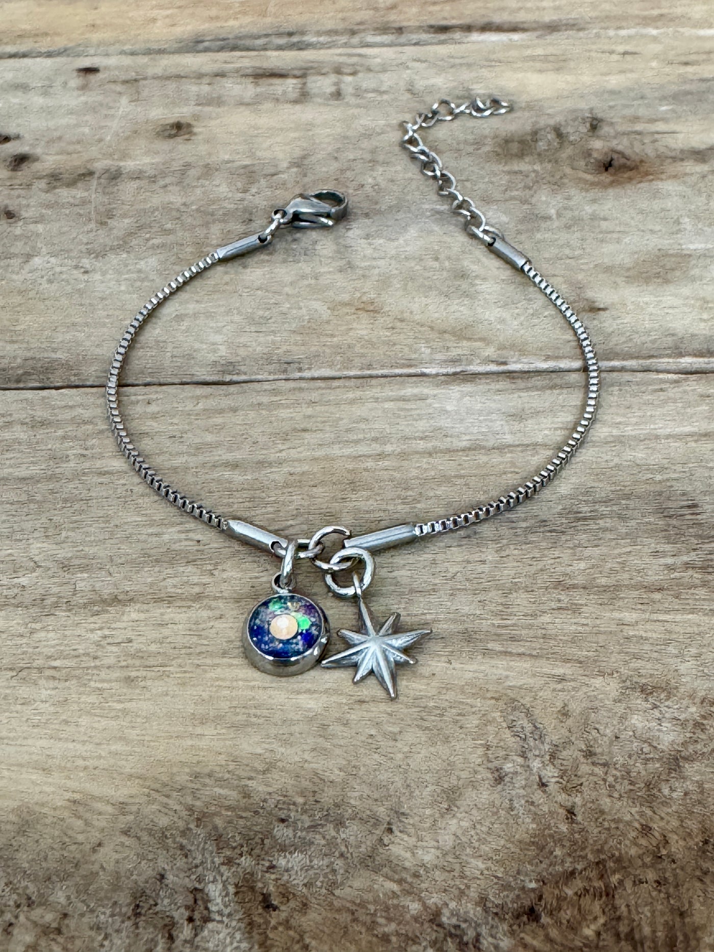 Bracelet argenté HANOÏ Nuit noire de l'âme