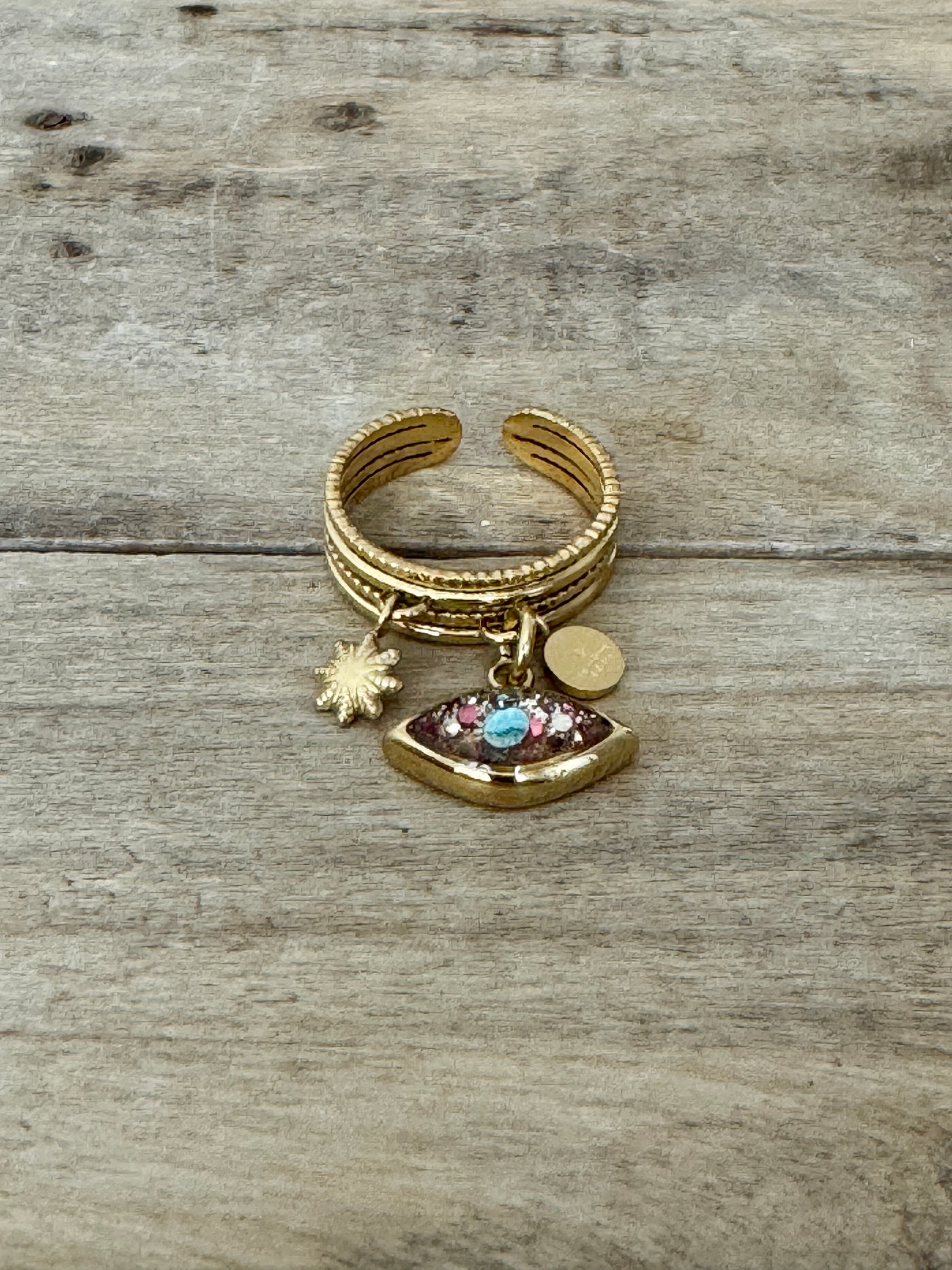 Bague LOUNA dorée ADO Chakra coeur