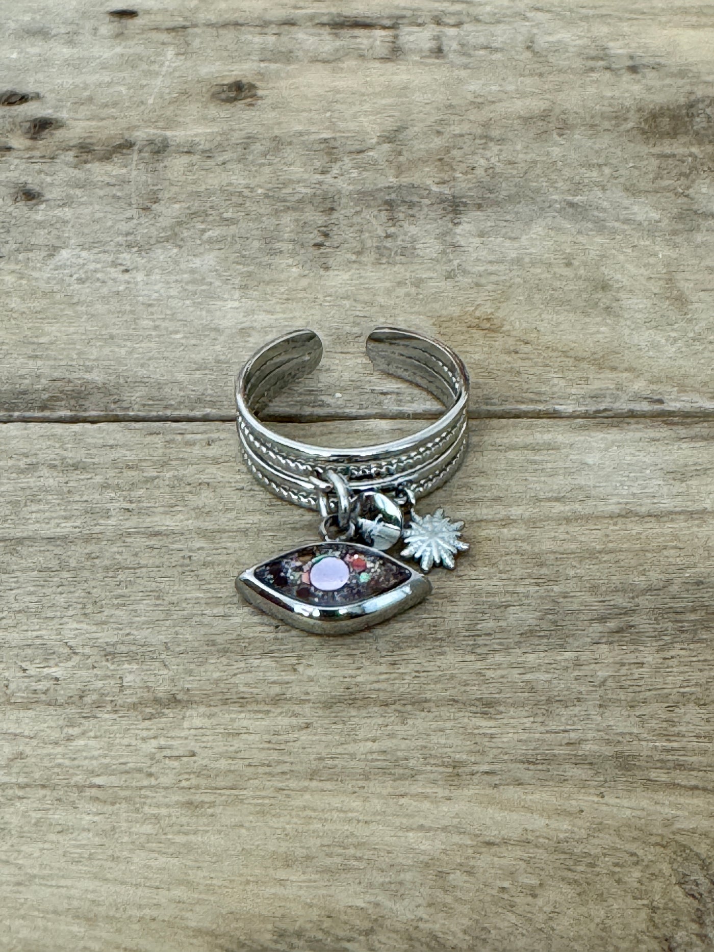 Bague LOUNA argentée ADO Chakra coeur